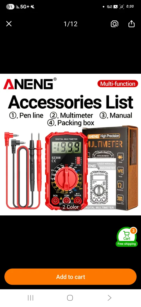 ANENG SZ308 Digital Multimeter thumbnail