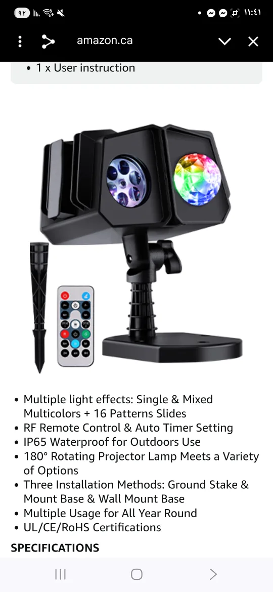 Minetom Christmas Projector Lights