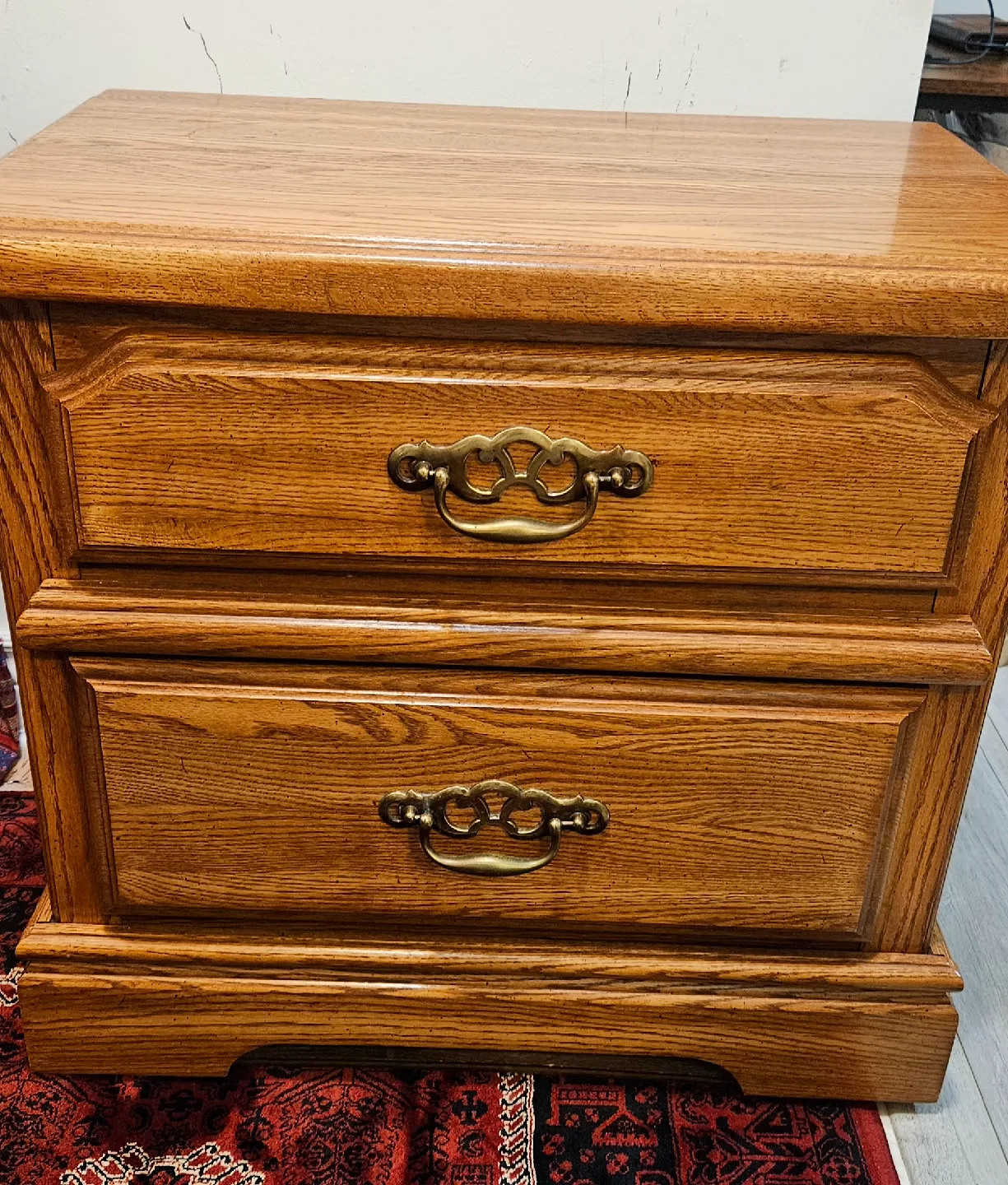 Wood 2-Drawer Nightstand image indicator(2)