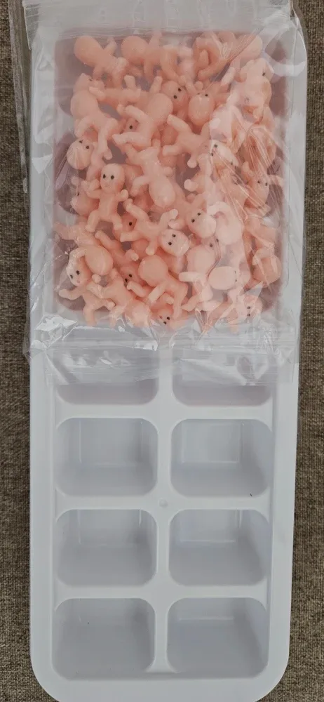 Ice mold with doll gift