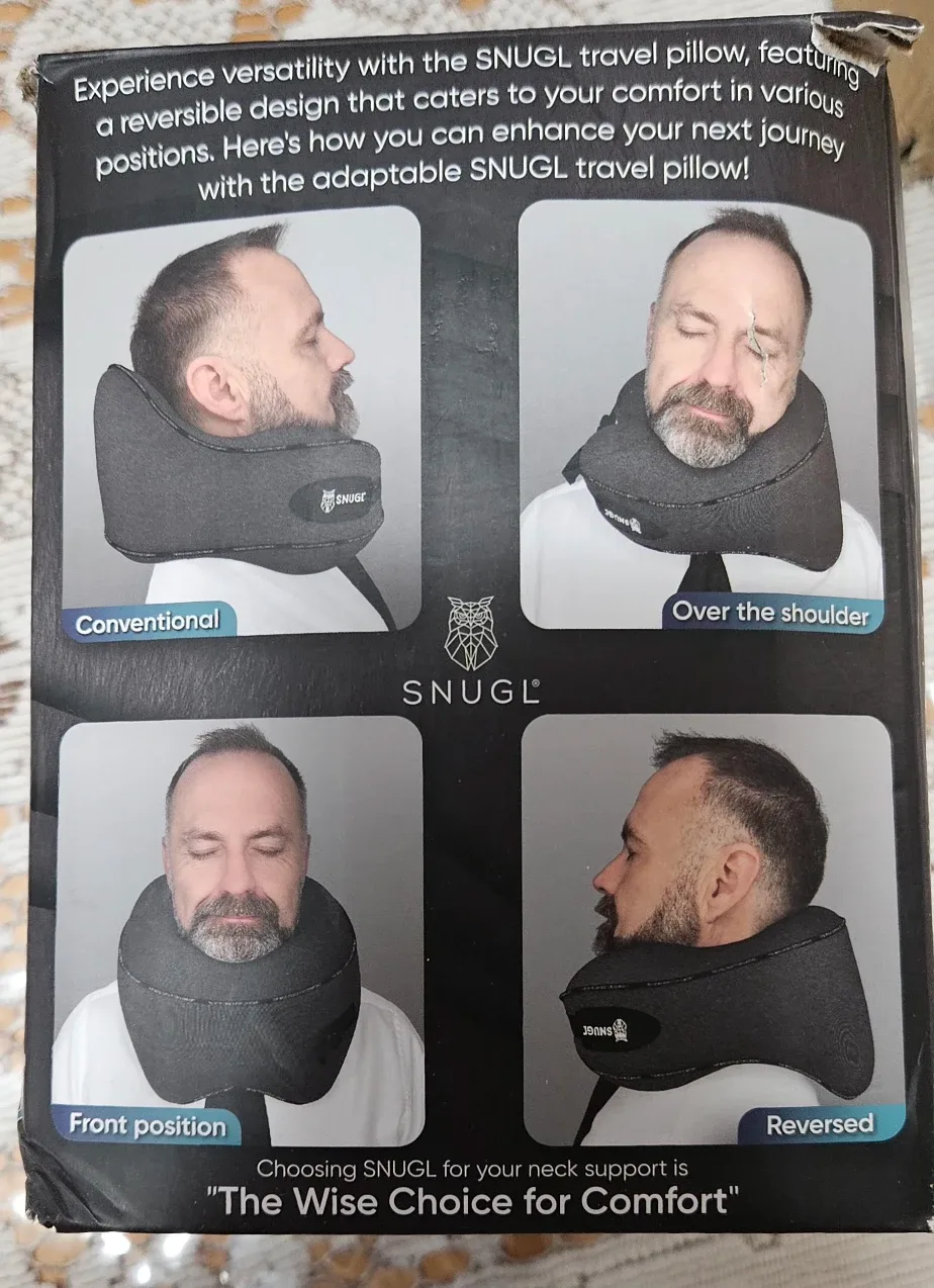 SNUGL Reversible Memory Foam Travel Pillow image indicator(3)