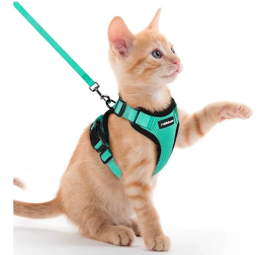 Rabbitgoo Green Cat Harness & Leash Set image indicator(2)