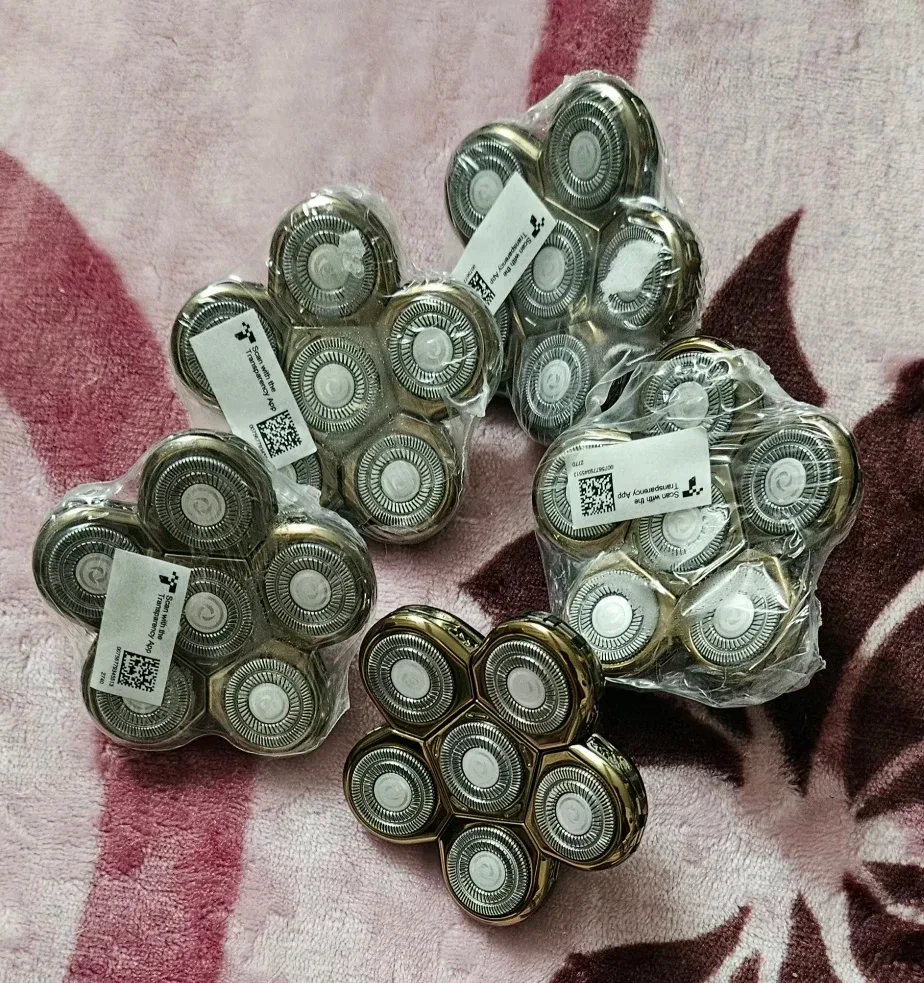 New Gold Bald Head Shaver Replacement Heads image indicator(2)