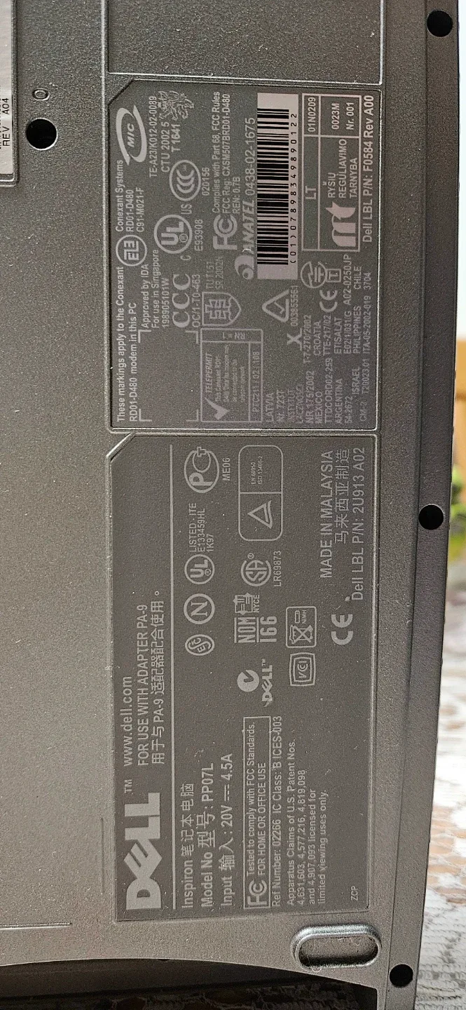 Dell Inspiron 8600 Laptop image indicator(7)