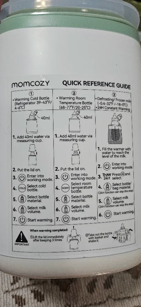 Momcozy Classic Bottle Warmer image indicator(7)