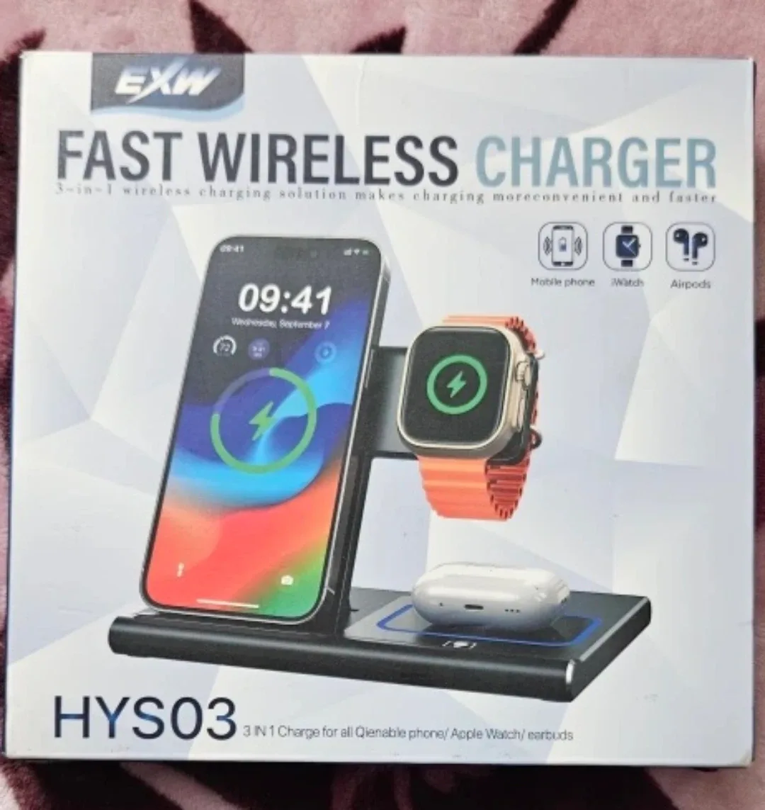 EXW HYS03 Fast Wireless Charger - 3 in 1