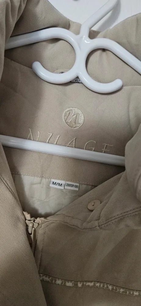 Nolliege Fur Hooded Beige Winter Coat - Size M image indicator(6)