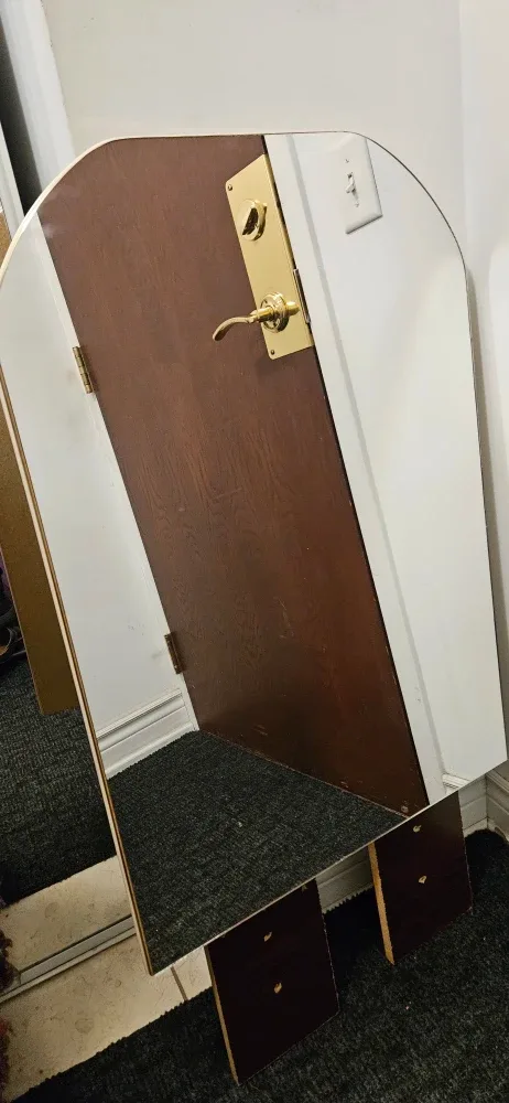 Marble-Look Dresser with Gold Handles and Marble-look Nightstand image indicator(6)