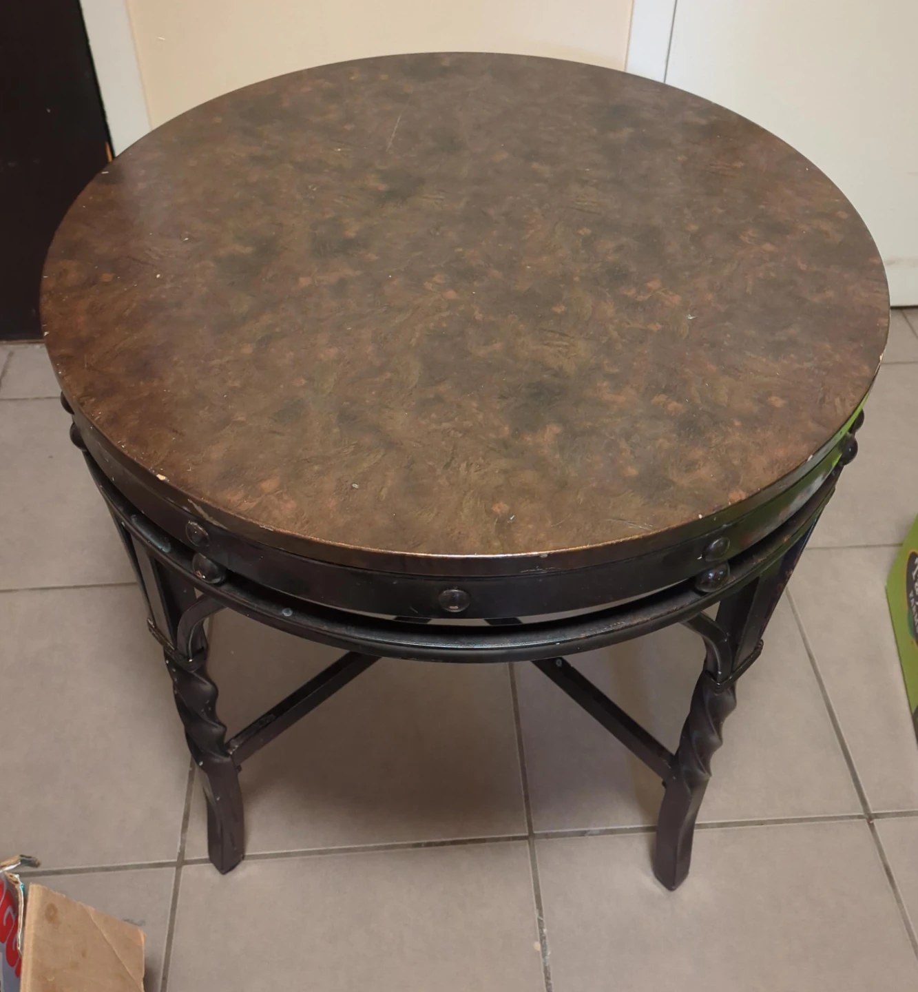Round Metal Side Table