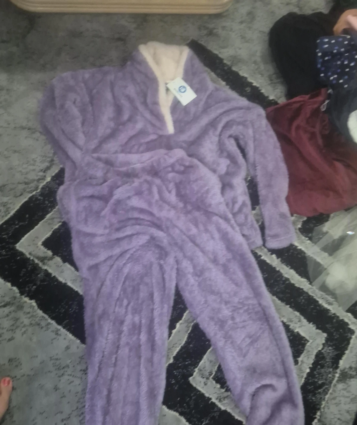 Purple Plush Pajama Set