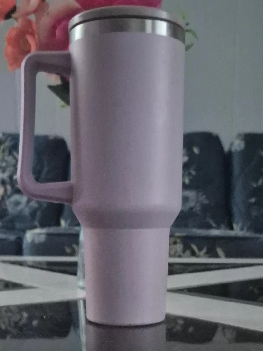 Light purple Insulated Tumbler with Handle