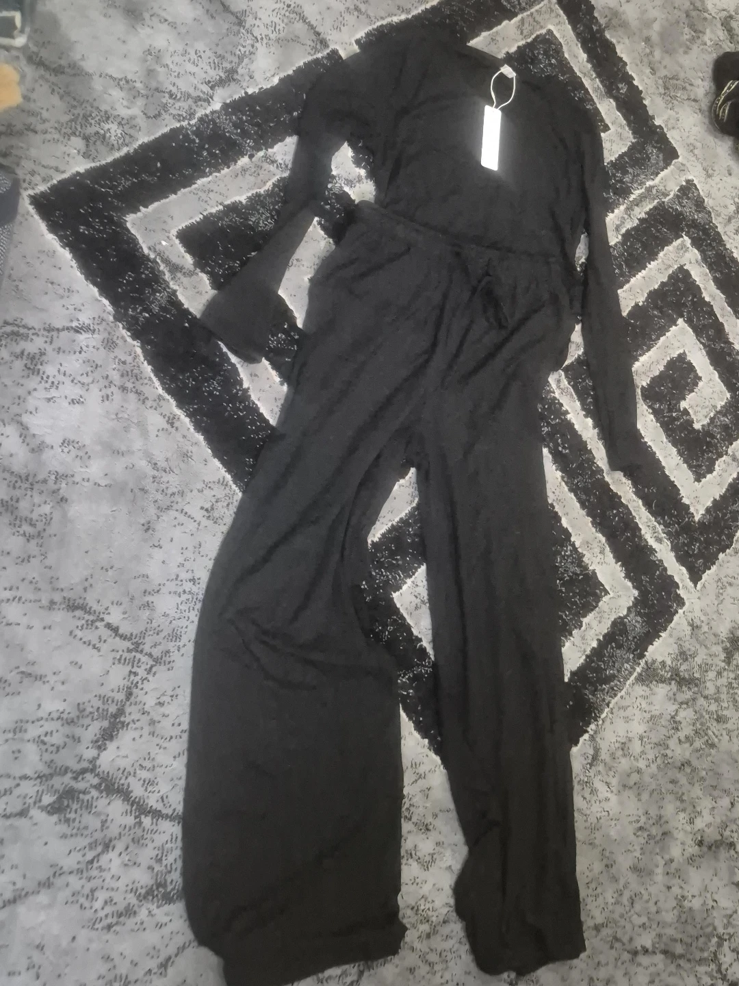 Black Long Sleeve Jumpsuit