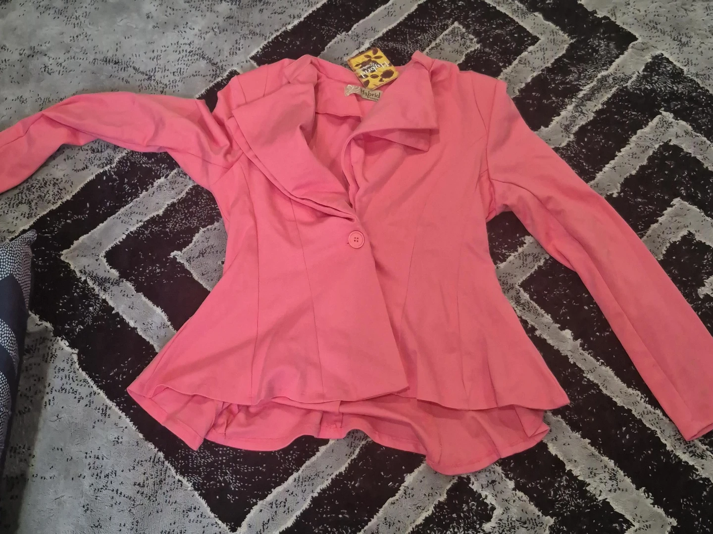 Hybrid Pink Peplum Blazer