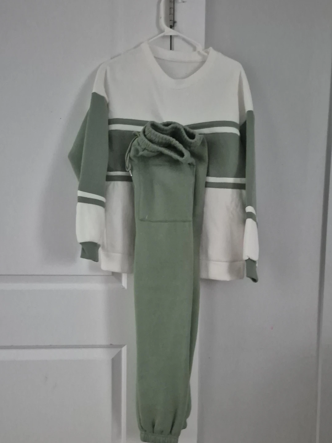 Sage Green Sweatshirt and Jogger Set