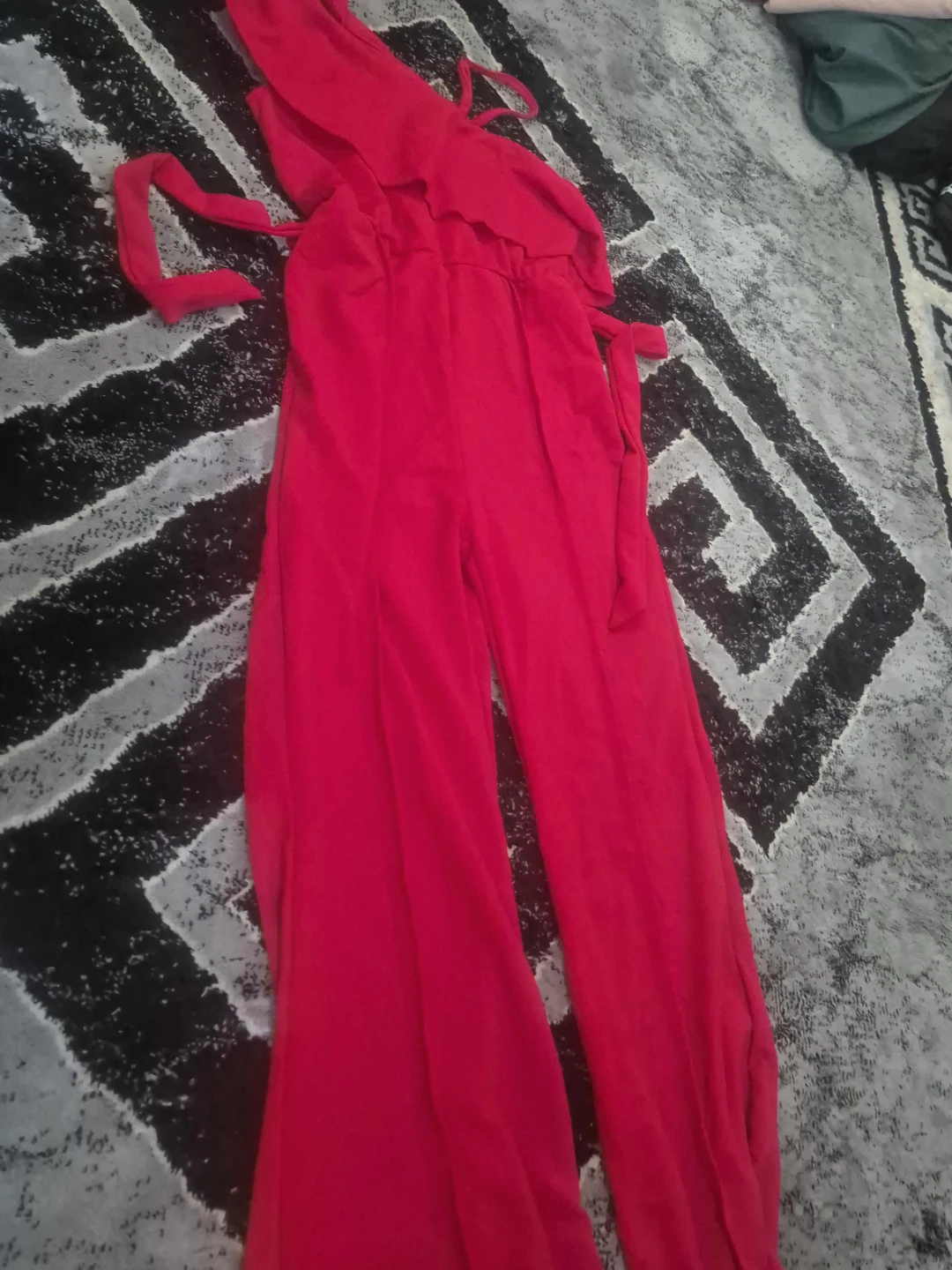 Red Wide Leg Jumpsuit