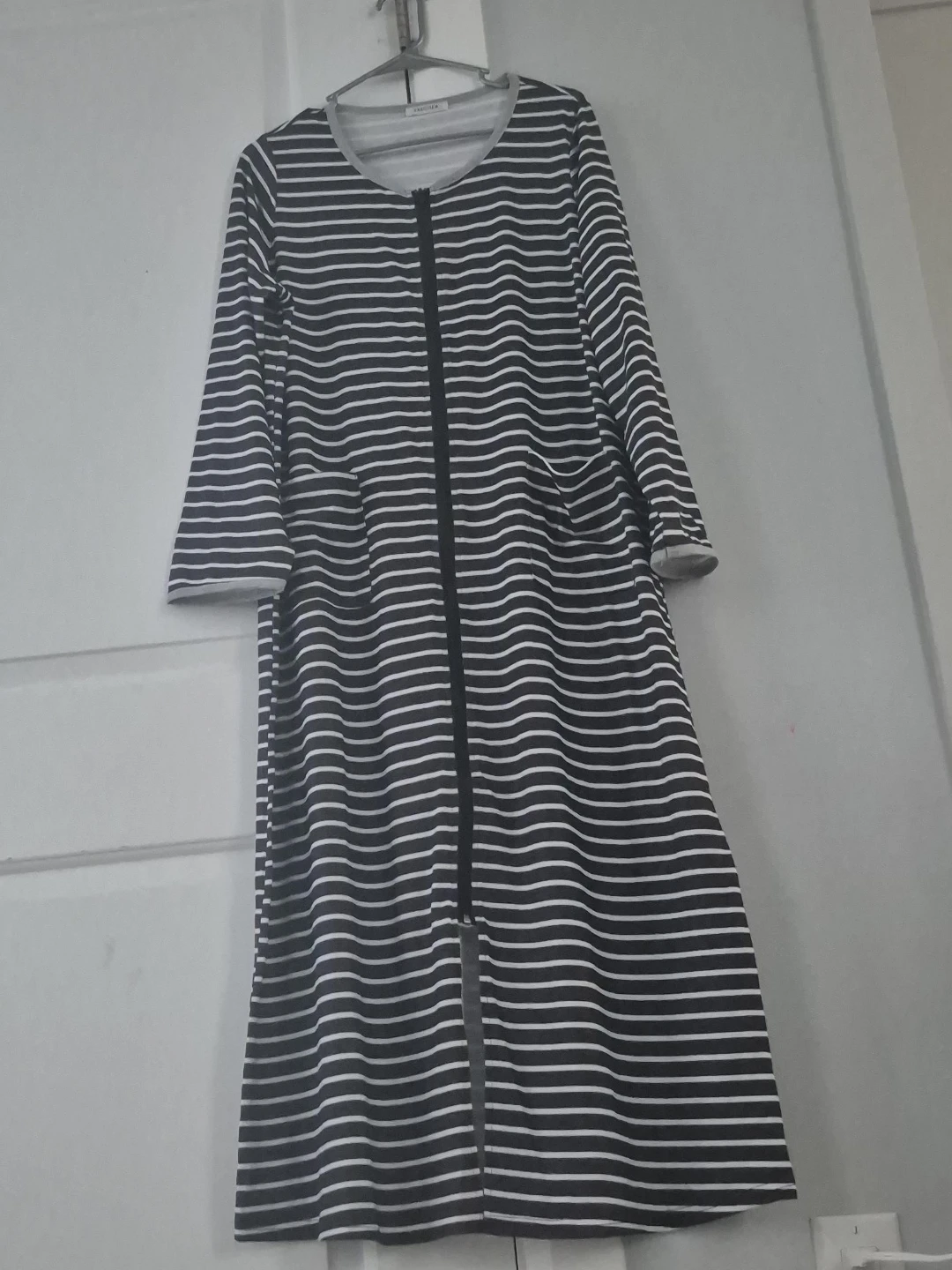 Striped Zipper Dress