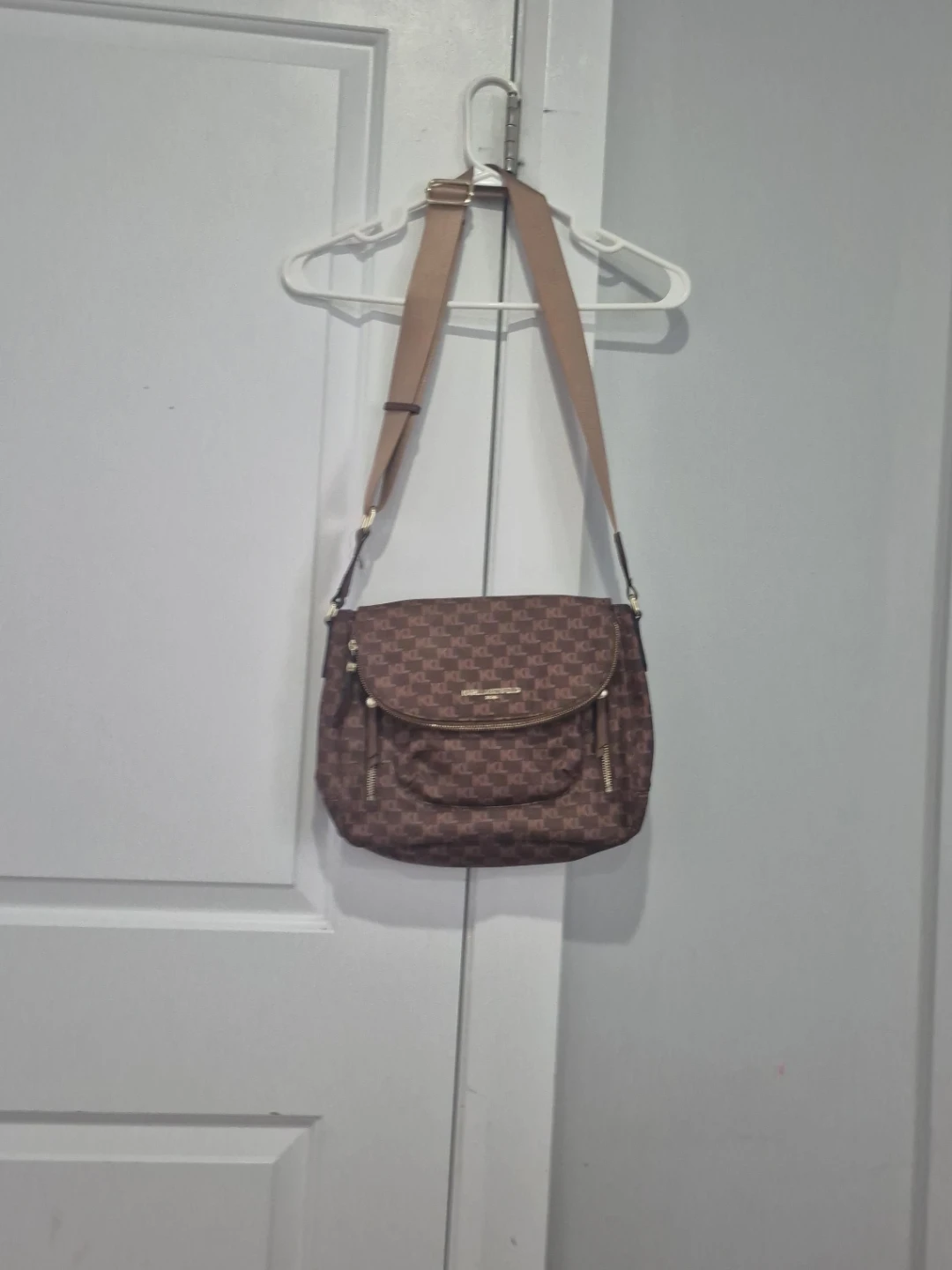 Karl Lagerfeld "KL" Print Shoulder Bag