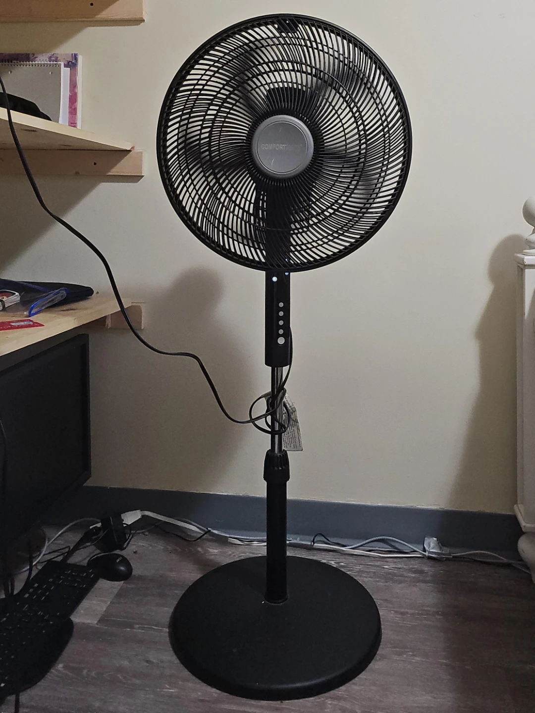 Comfort Zone Black Pedestal Fan
