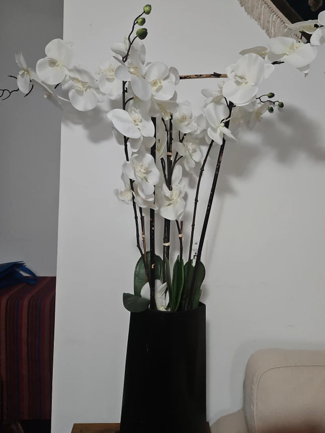 Artificial White Orchid Flower Arrangement