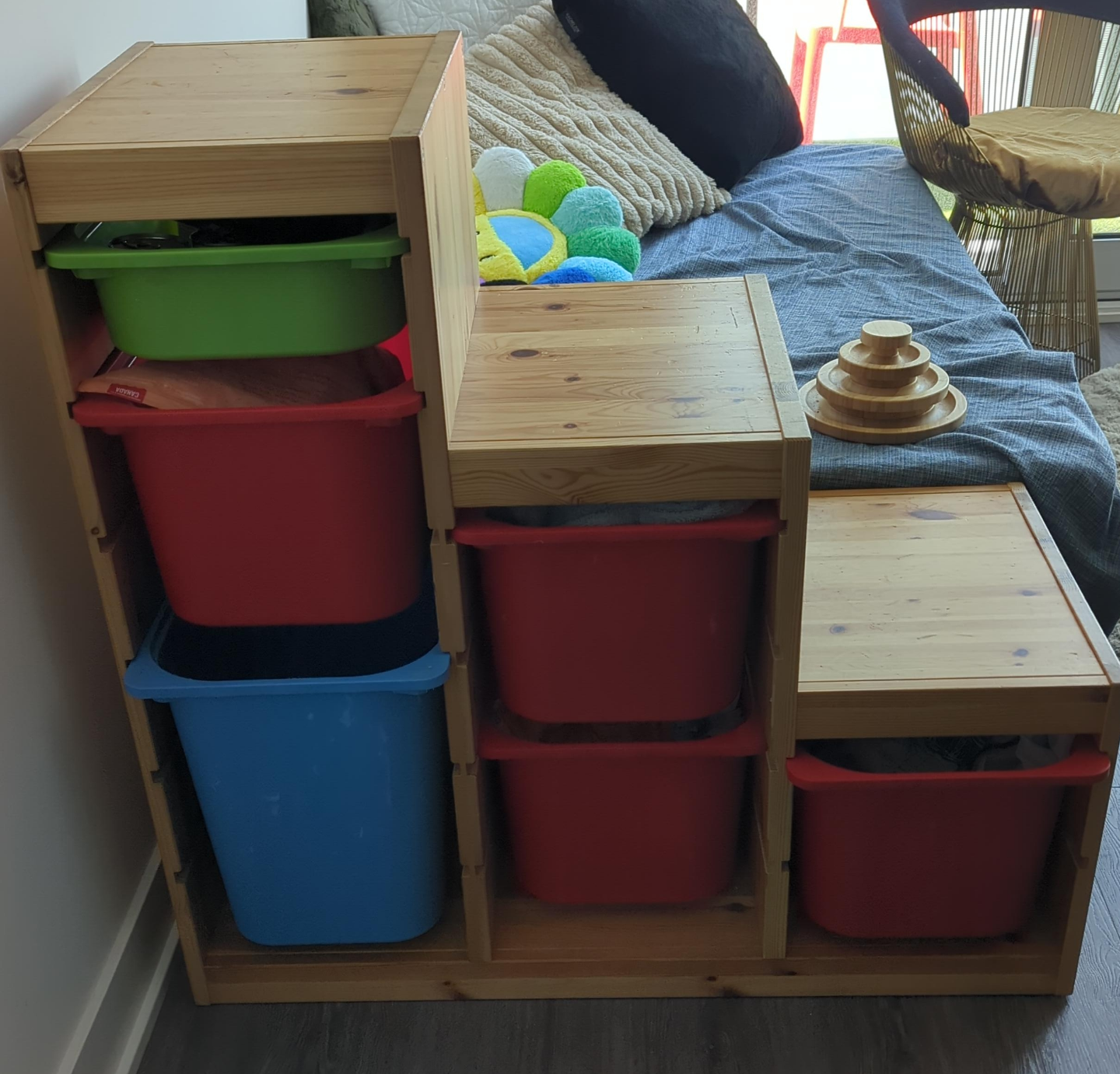 IKEA TROFAST Storage with Colorful Bins