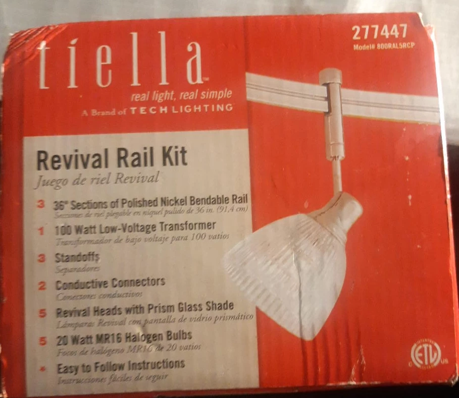 New in Box Tieella Revival Rail Kit - 36" Polished Nickel Track thumbnail