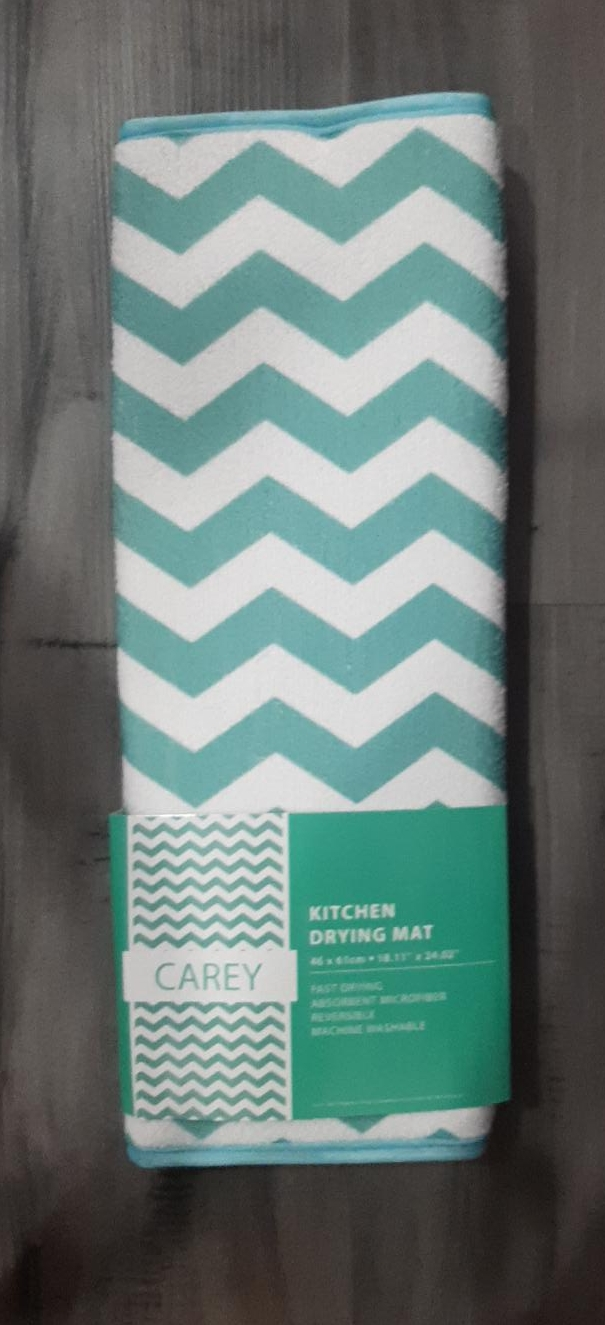 Carey Kitchen Drying Mat - Chevron Design thumbnail