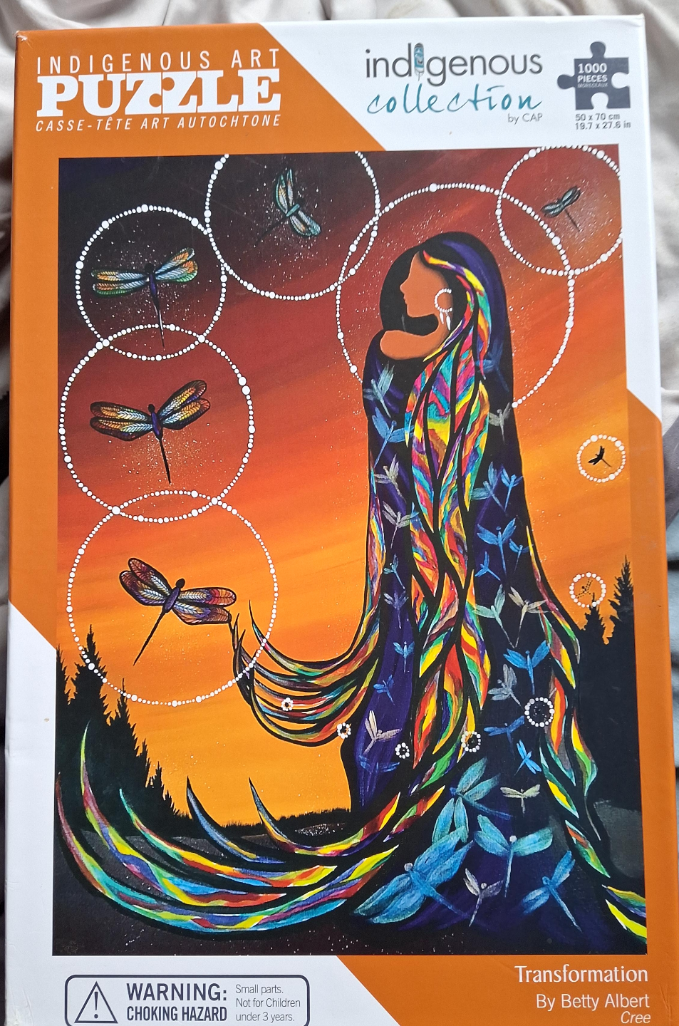 1000-Piece Indigenous Art Puzzle: Transformation by Betty Albert thumbnail