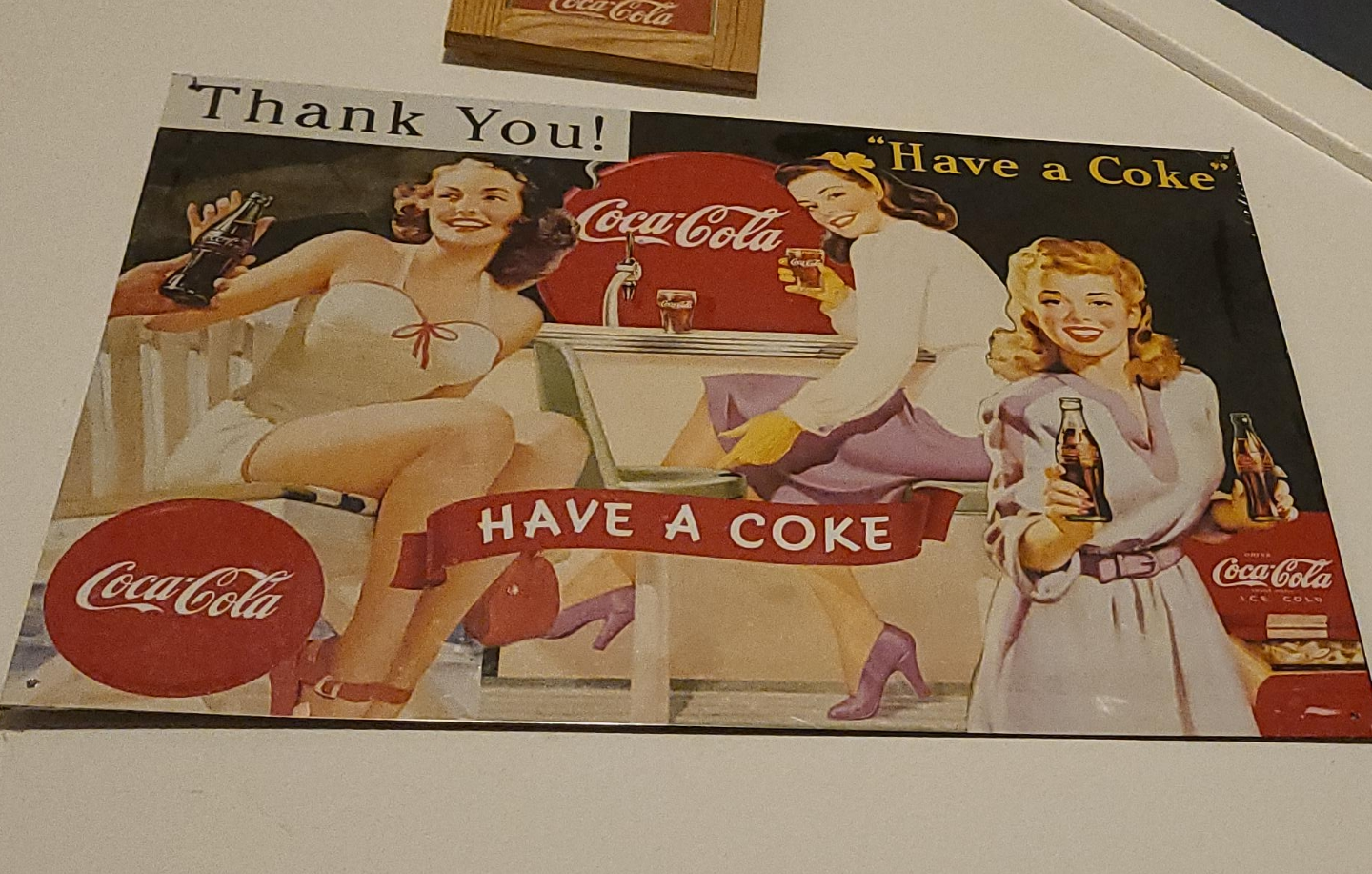 Vintage Coca-Cola Metal Sign - Have a Coke thumbnail