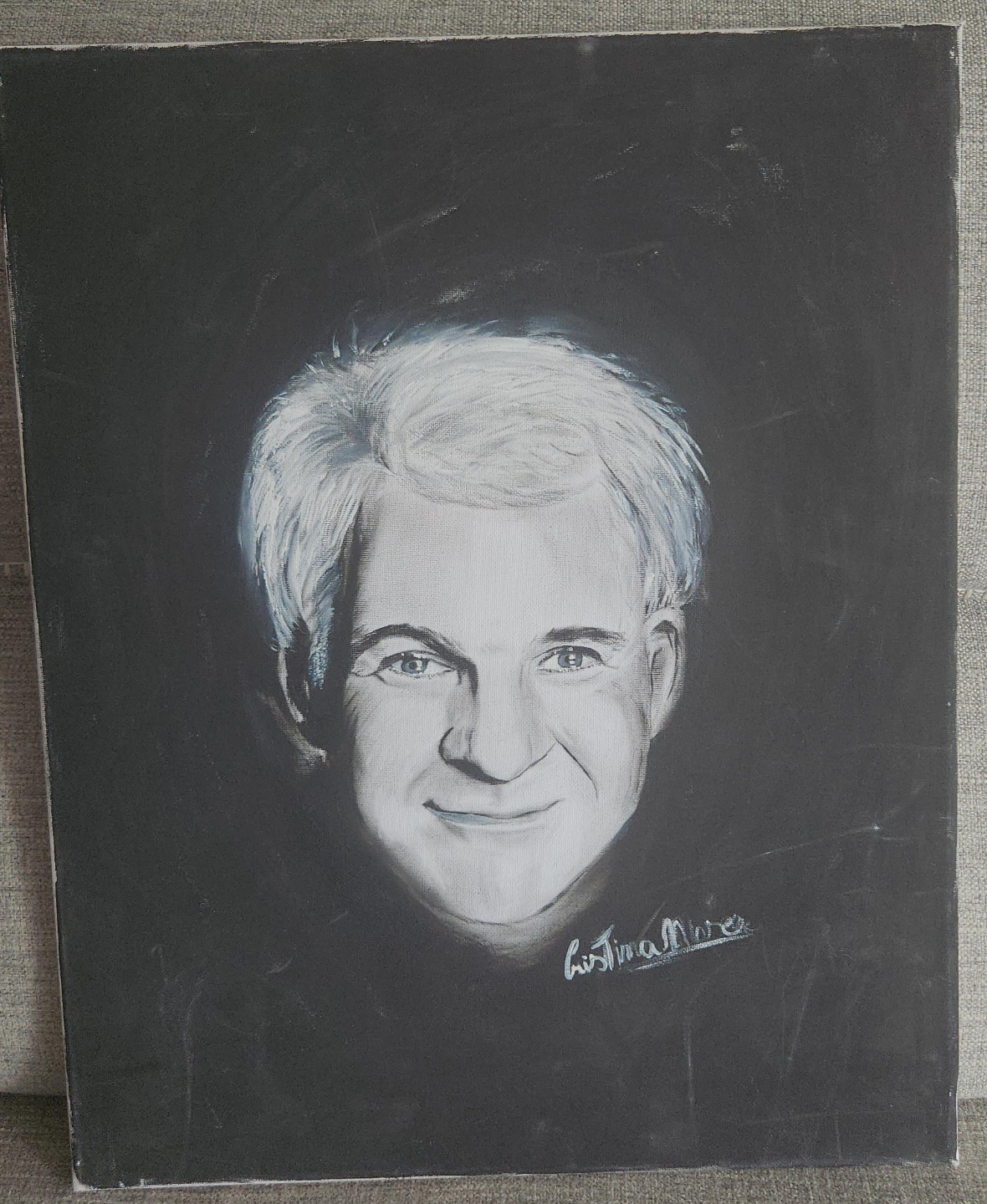 Original Signed Portrait Painting of Steve Martin