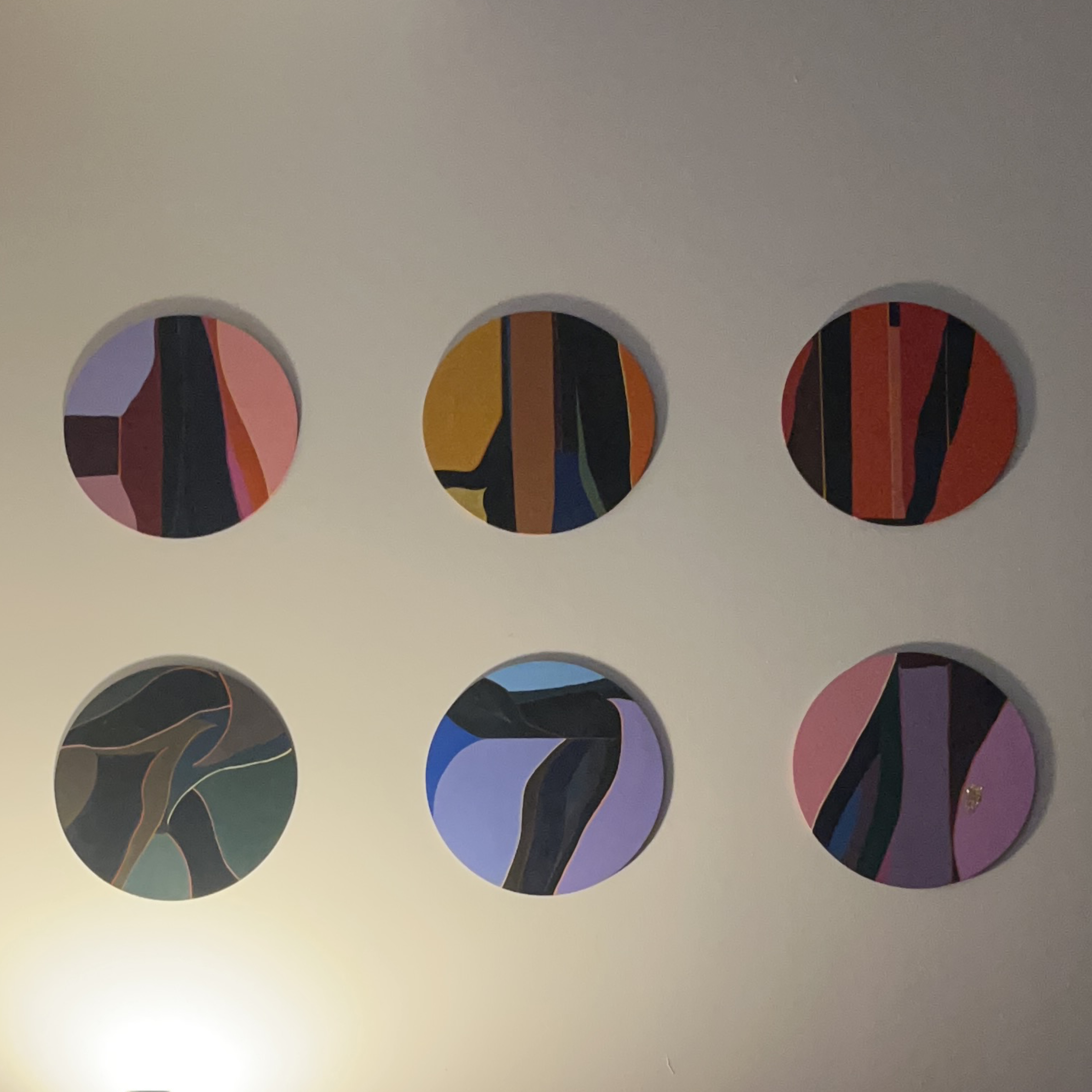 Set of 6 Abstract Round Wall Art Pieces - photo 2