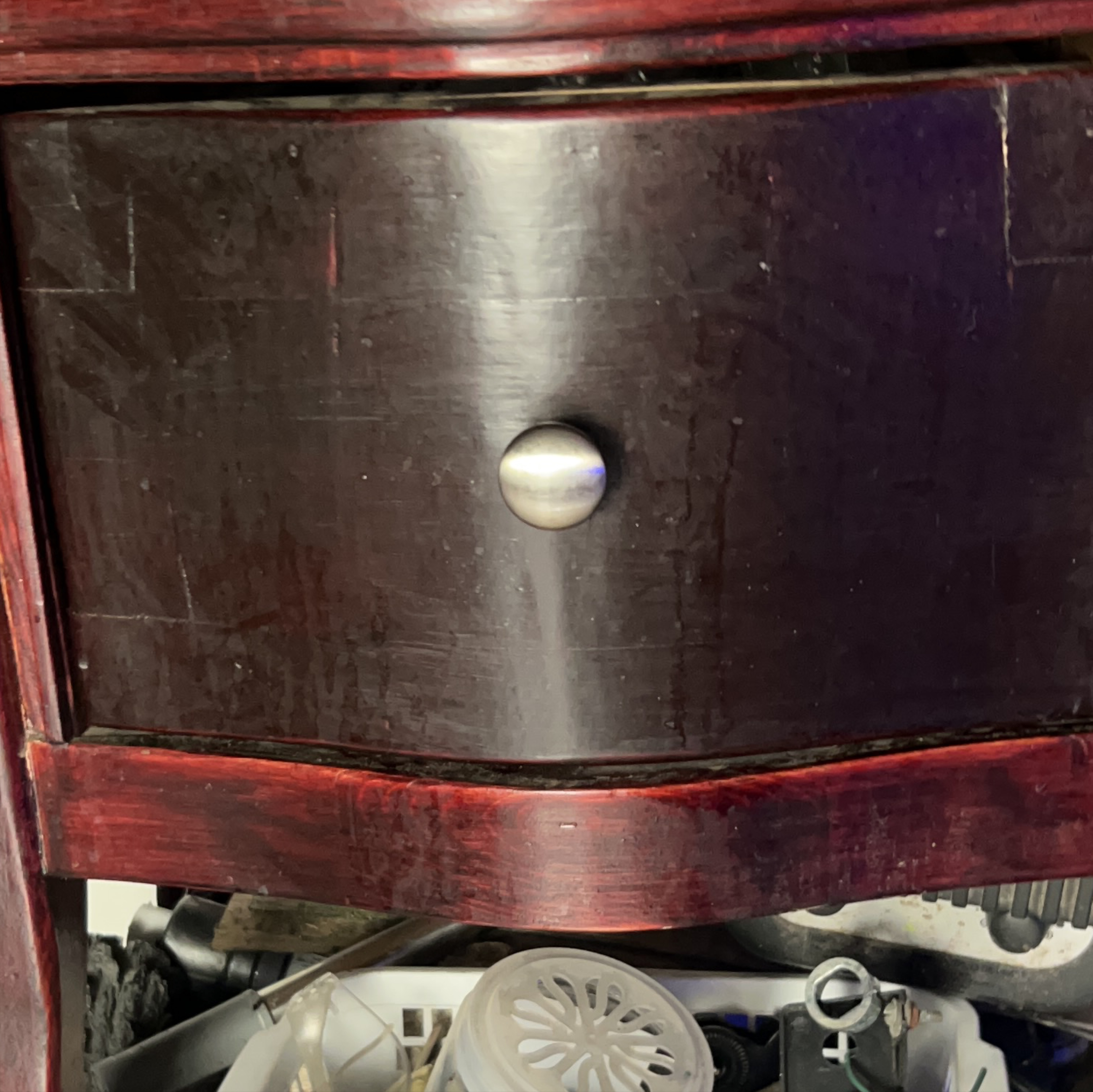 Cherry Red Wooden Nightstand thumbnail