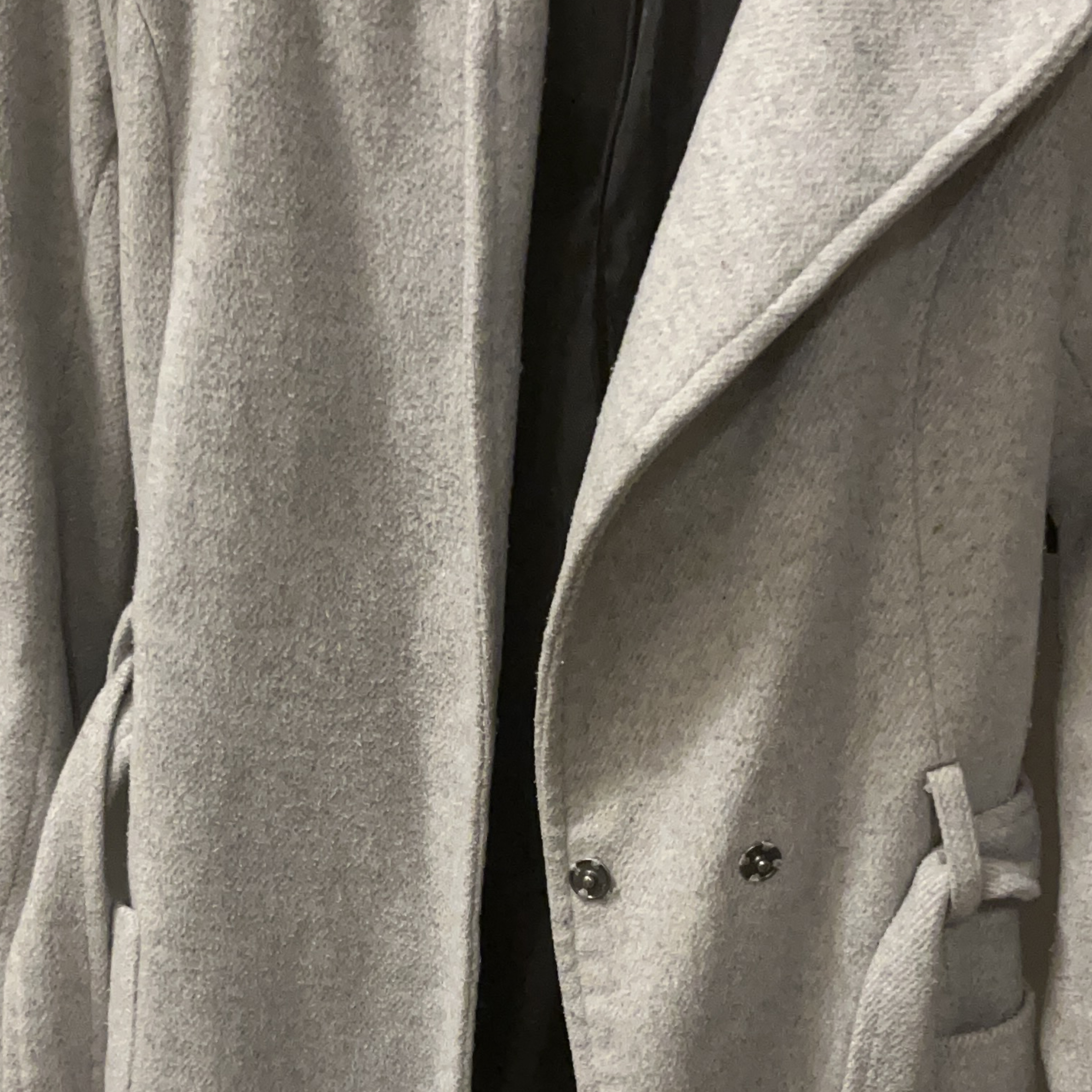 Grey wool-blend overcoat thumbnail