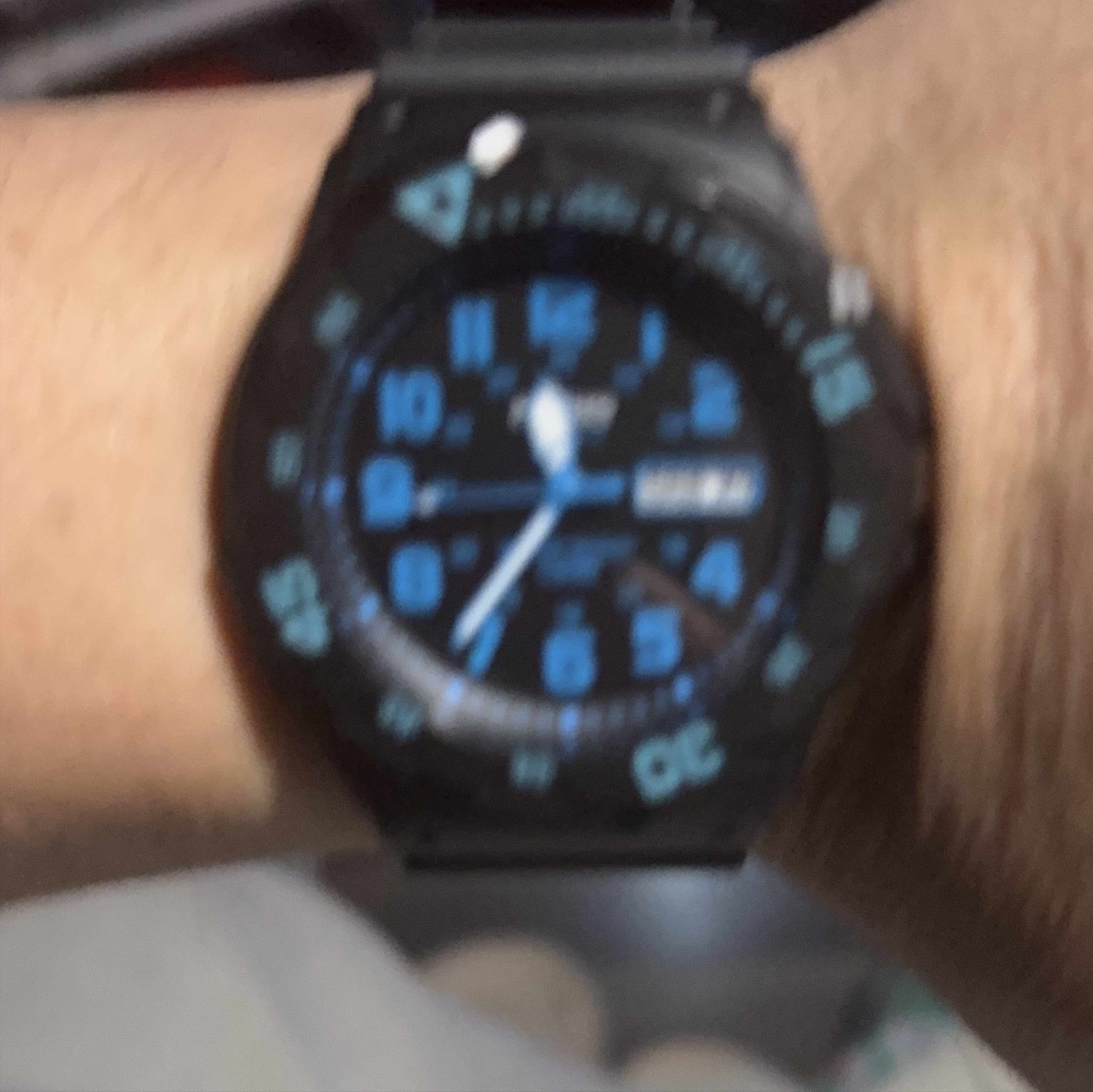 Casio Vintage Black and Blue Sport Watch