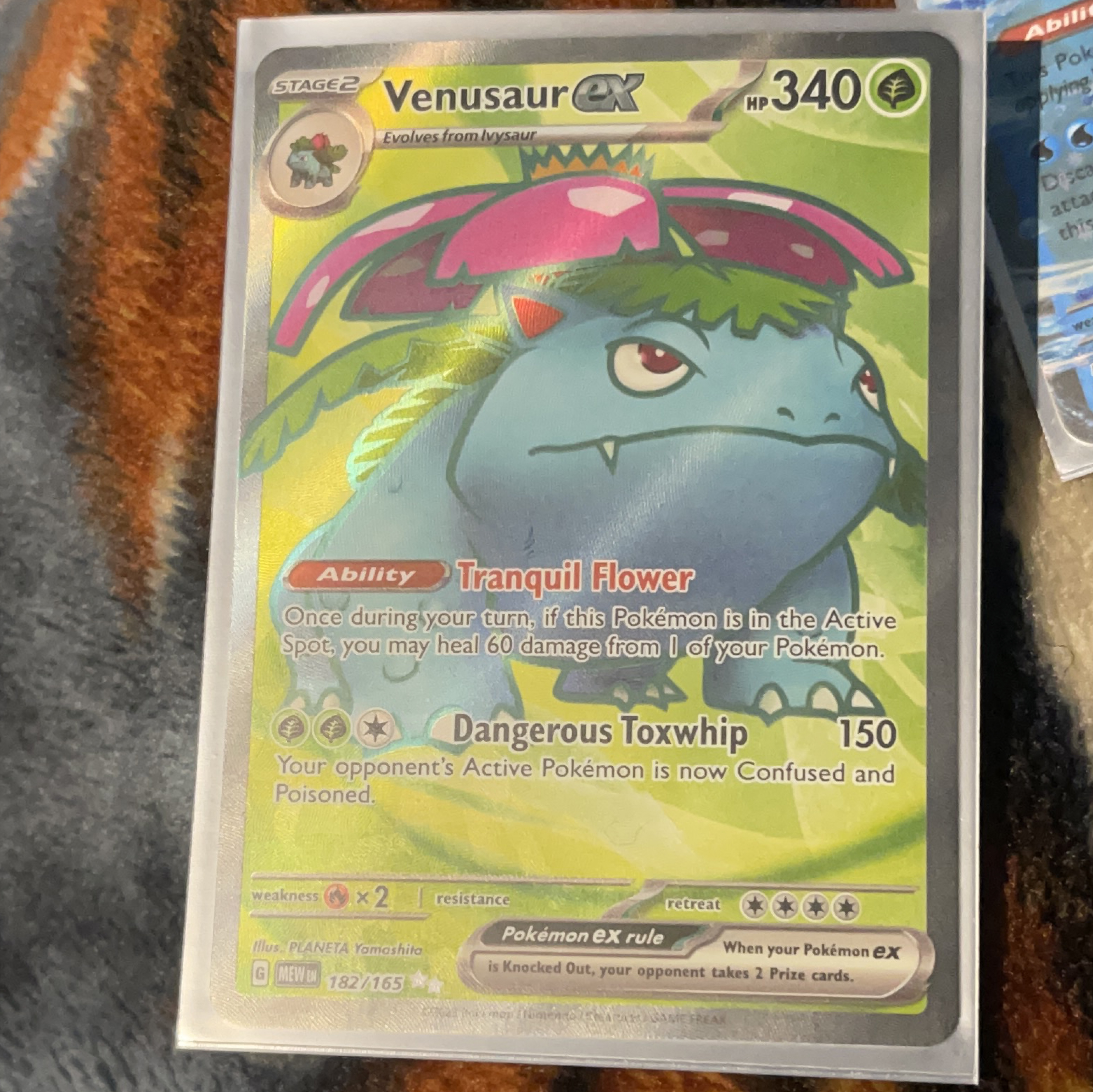 Pokemon Card - Venusaur EX - 182/165 - Mewtwo EX thumbnail