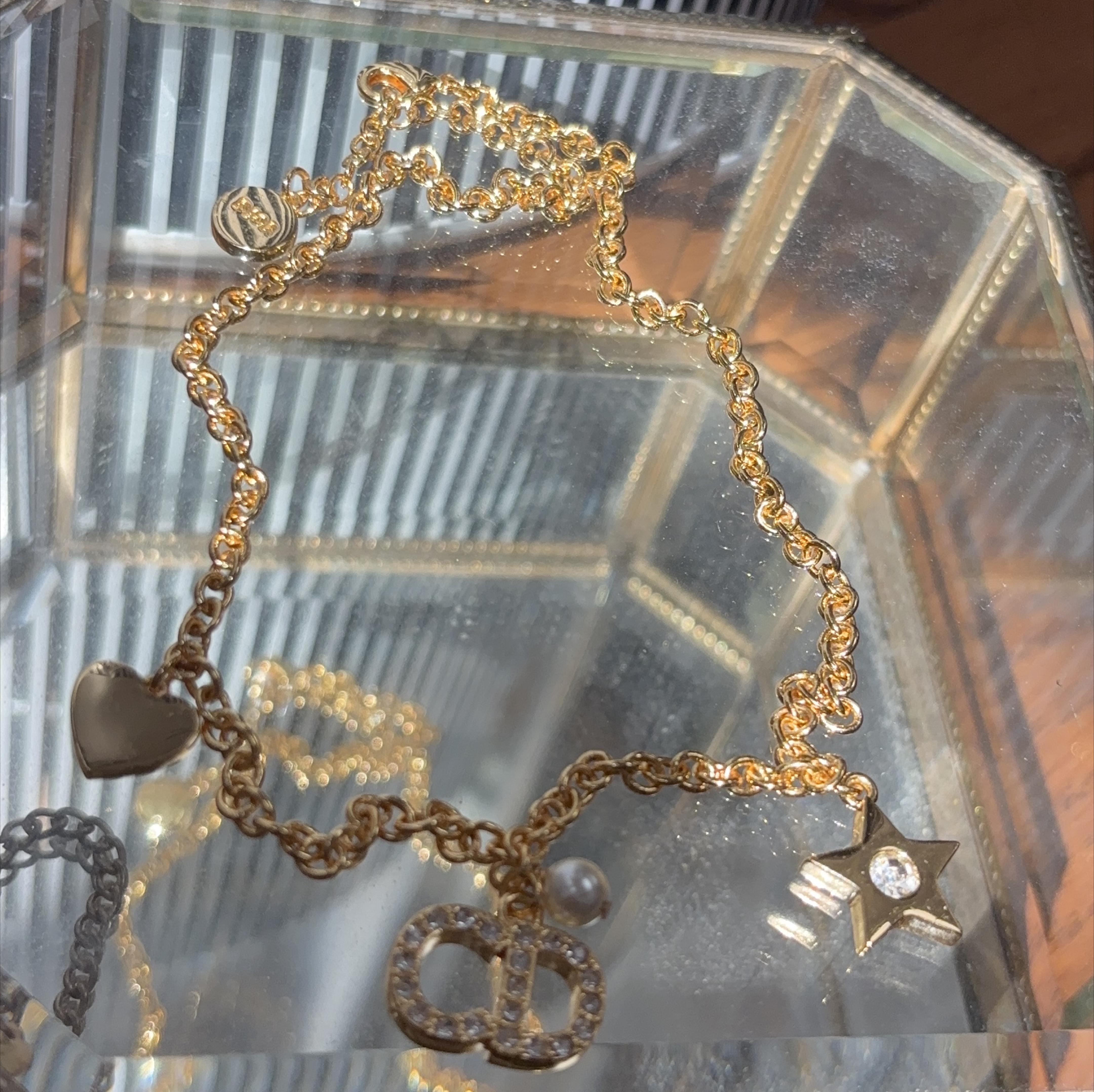 Gold-tone Christian Dior Charm necklace thumbnail