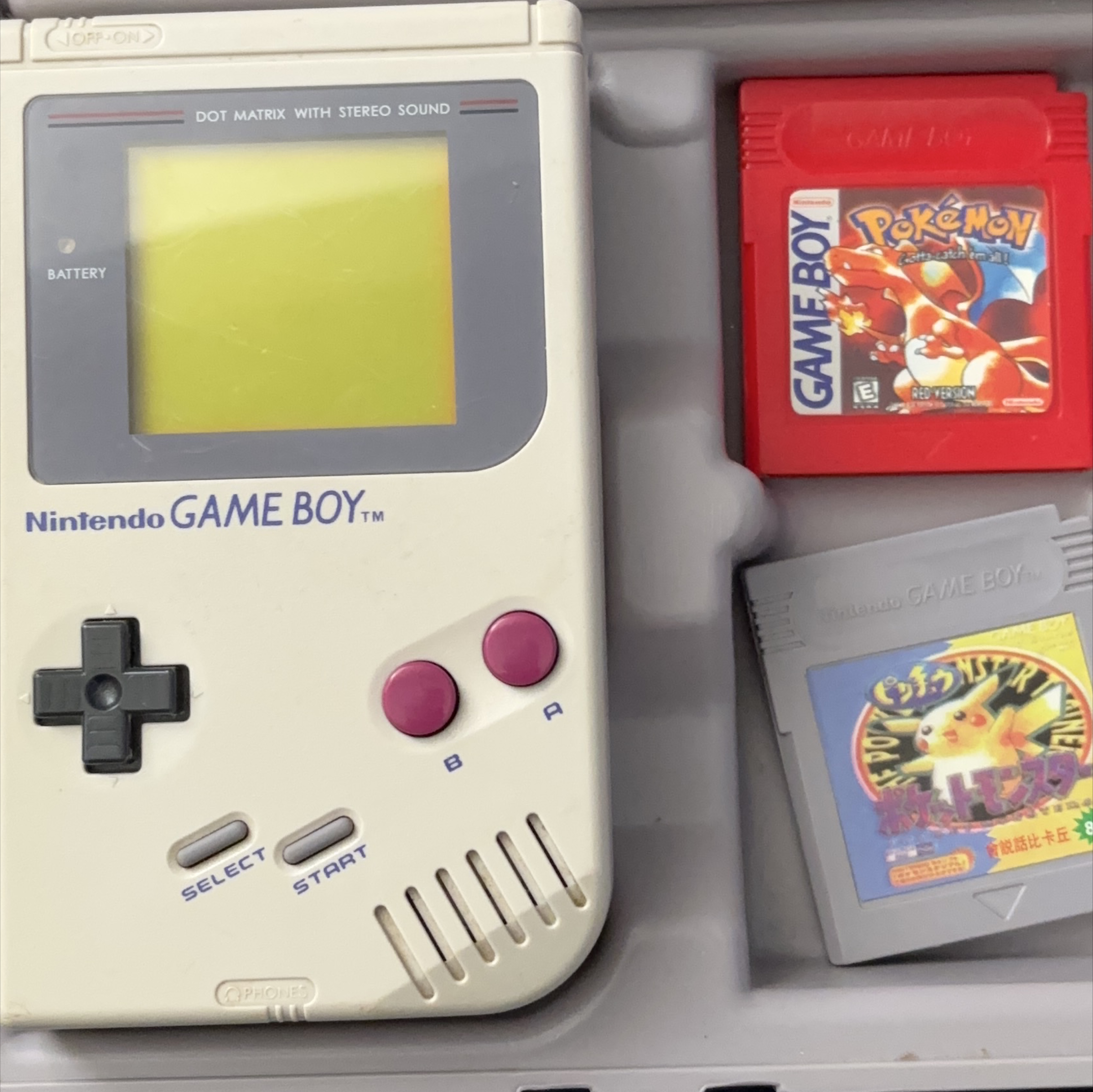 Vintage Nintendo Game Boy with Pokemon Games OBO thumbnail