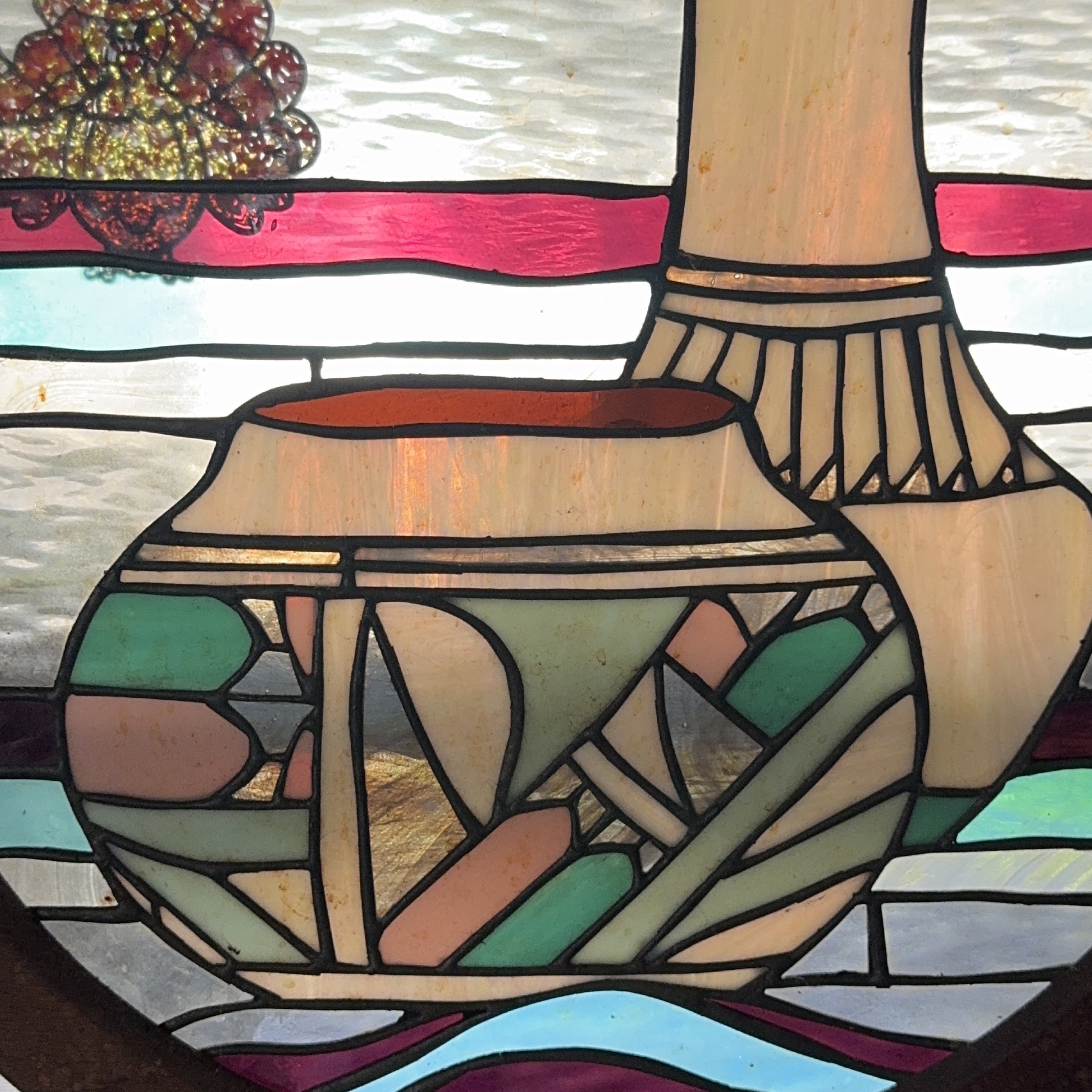 Stained Glass Southwestern Pottery Scene thumbnail