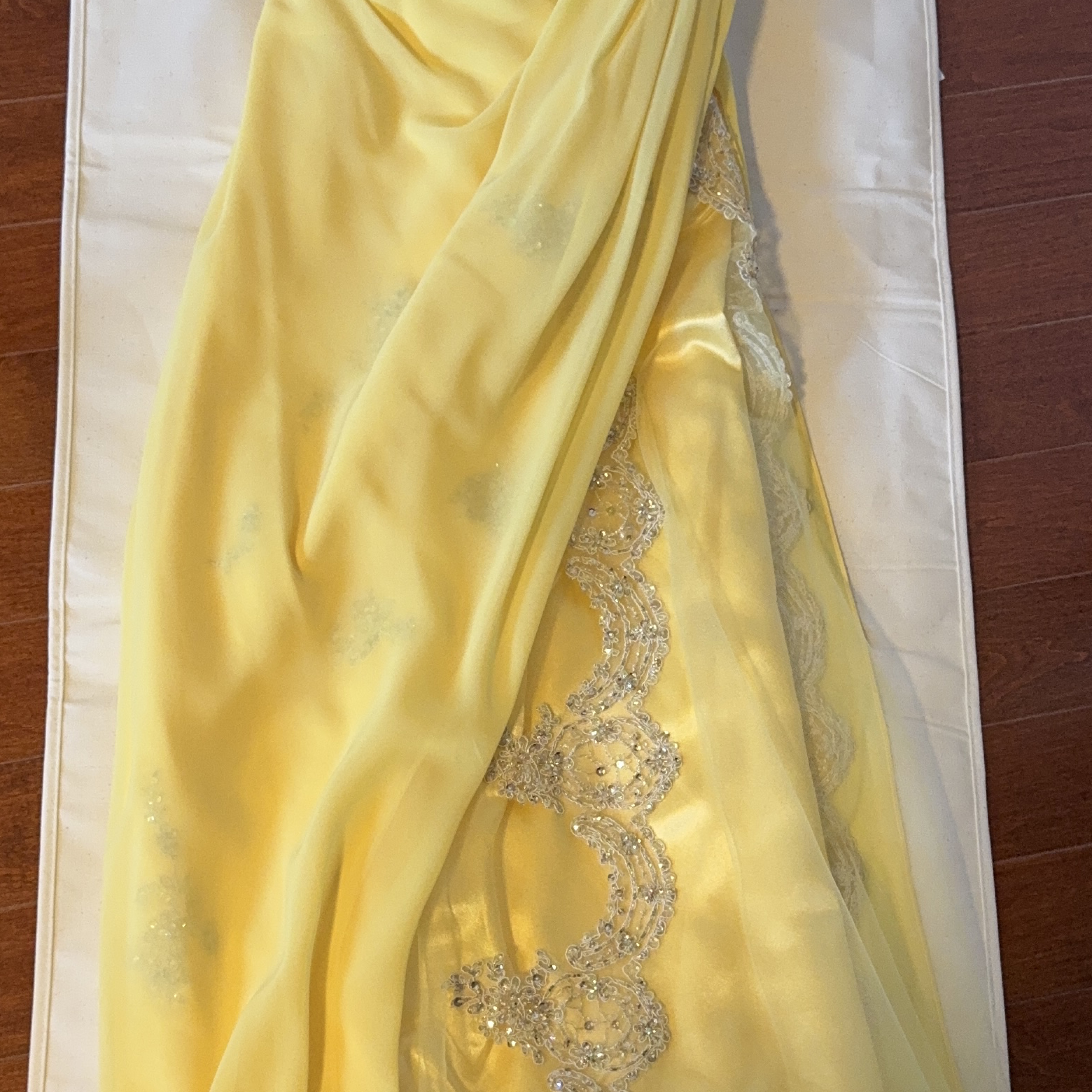 Yellow Dress with Silver Embellishments thumbnail