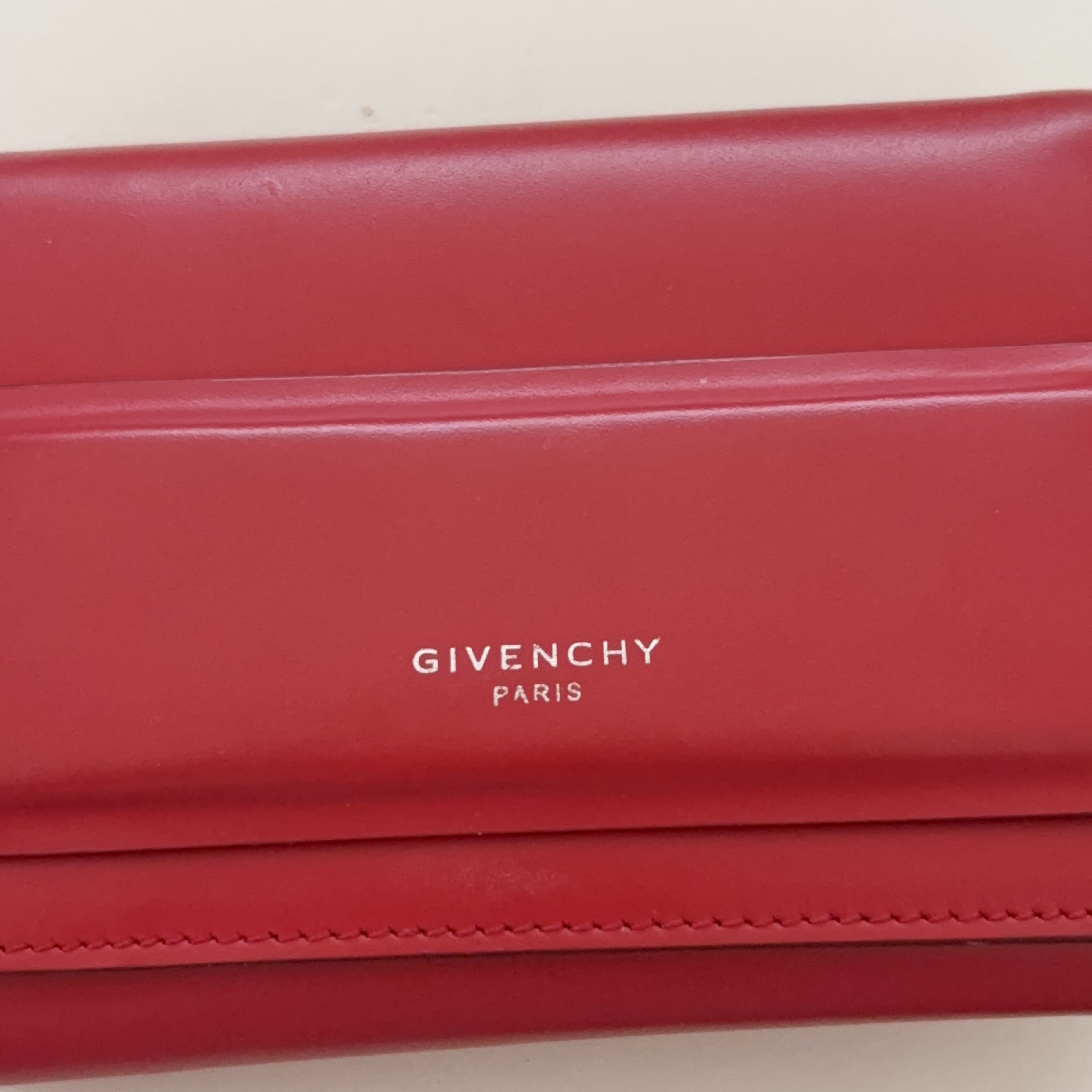 Givenchy Red Leather Wallet thumbnail