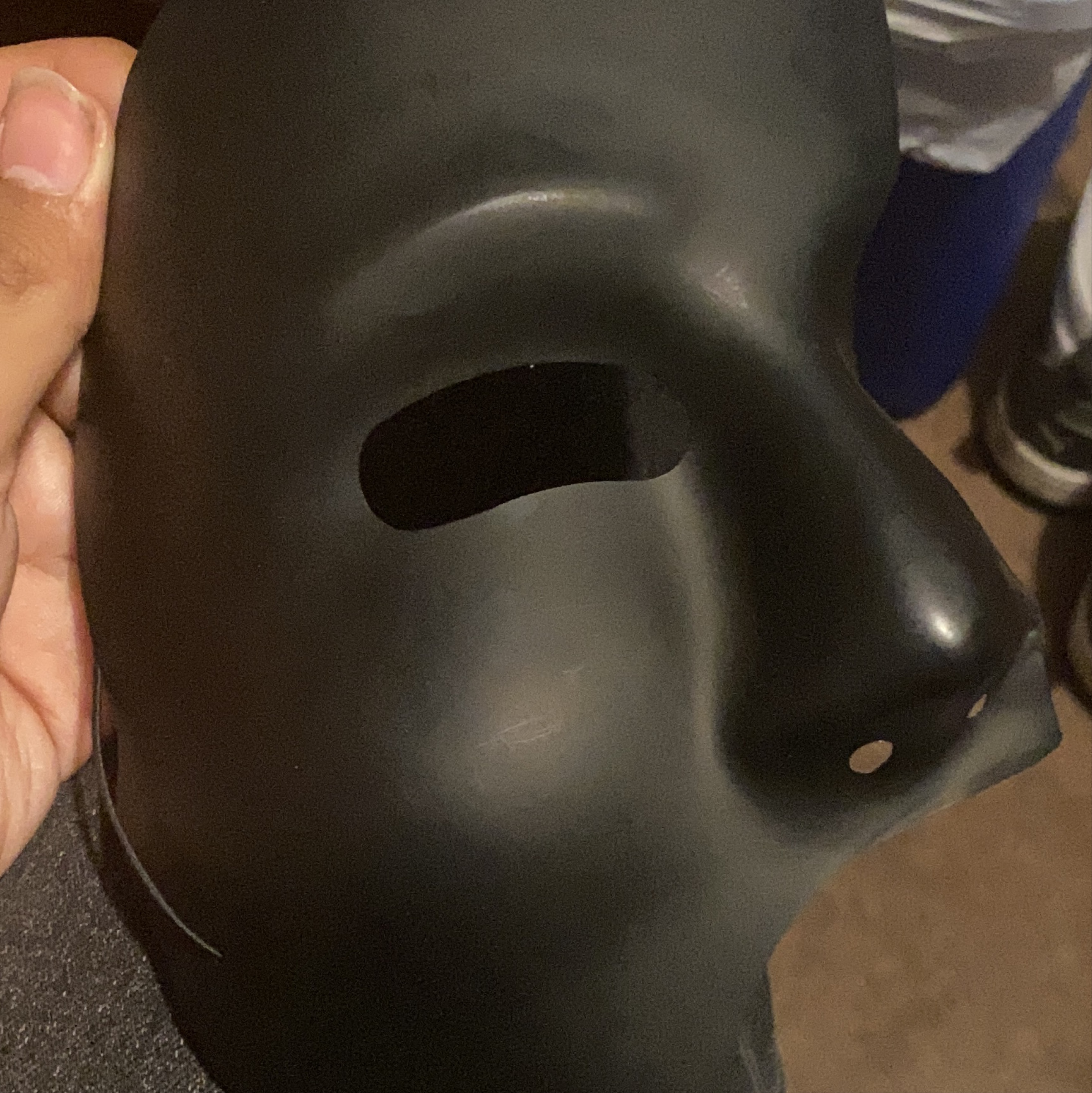 Black Plastic Halloween Mask thumbnail