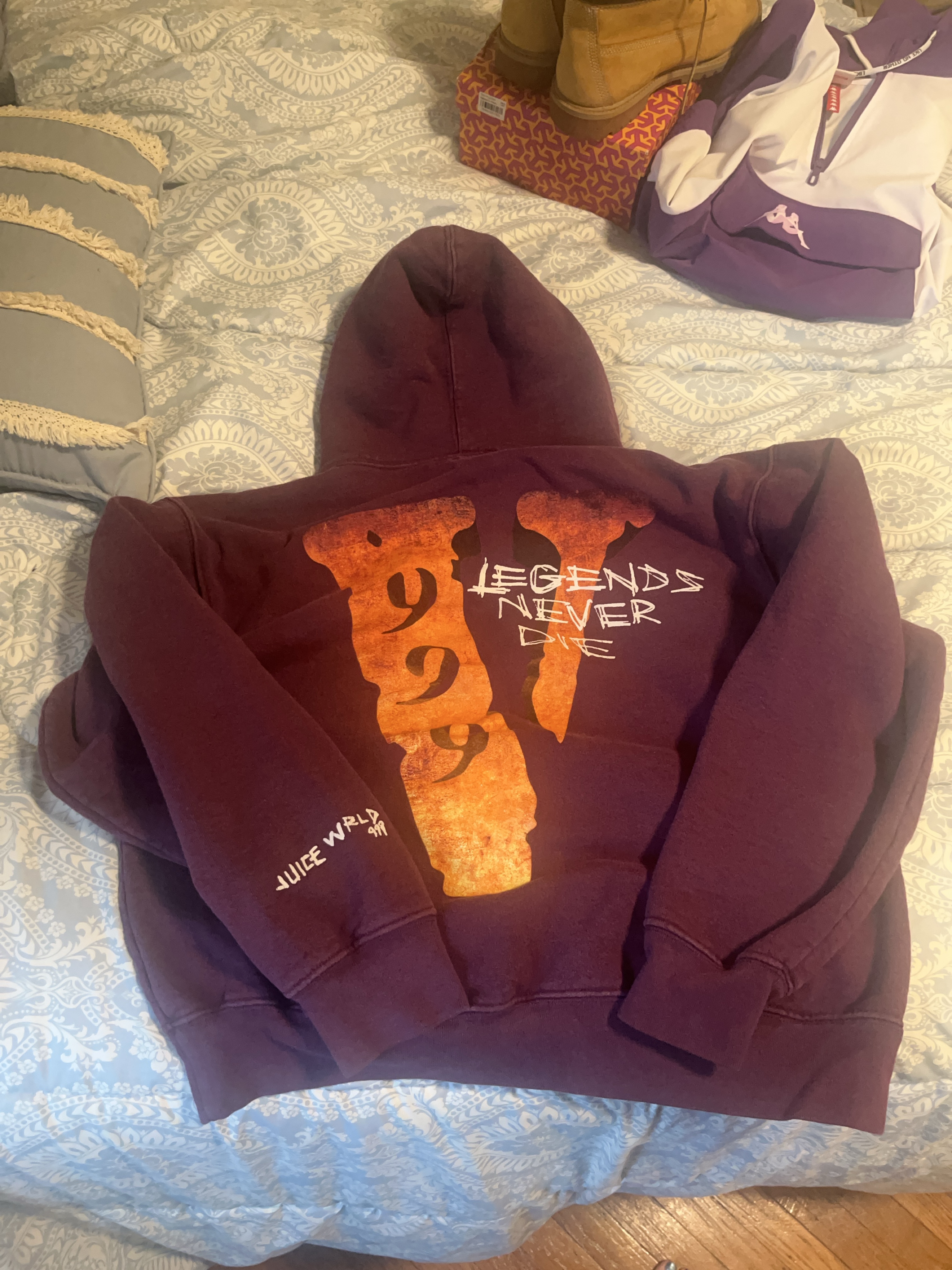 Juice Wrld Legends Never Die Burgundy Hoodie thumbnail