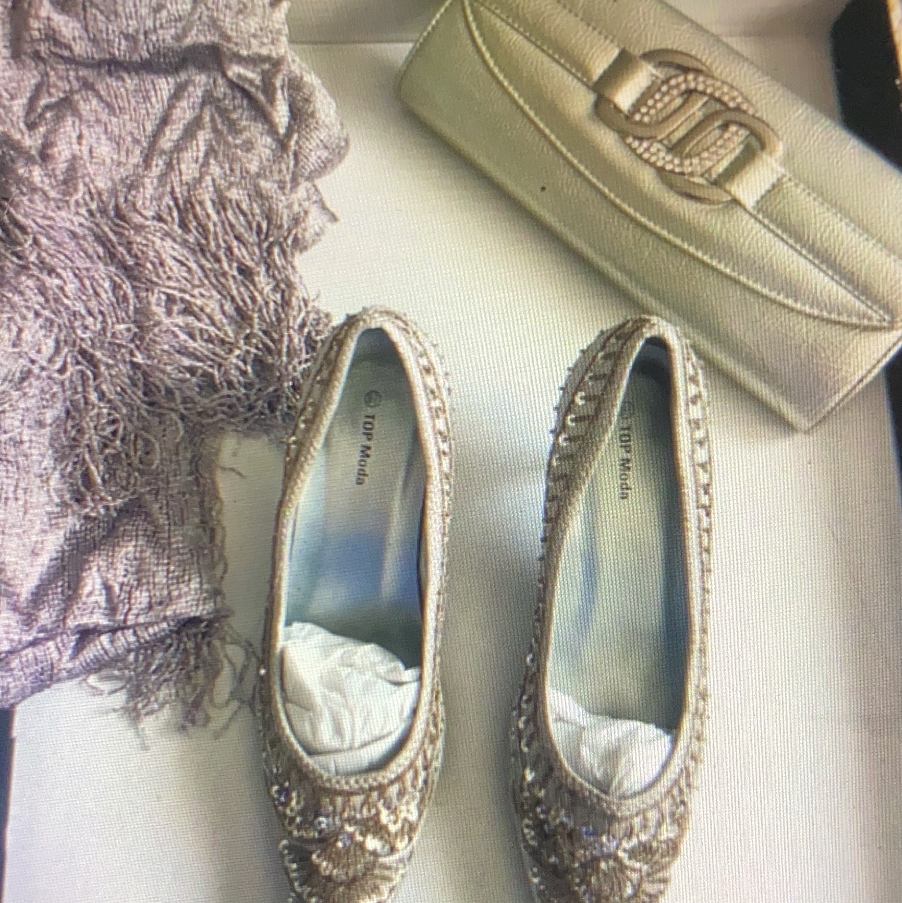 Beaded Low Heels with Matching Clutch thumbnail