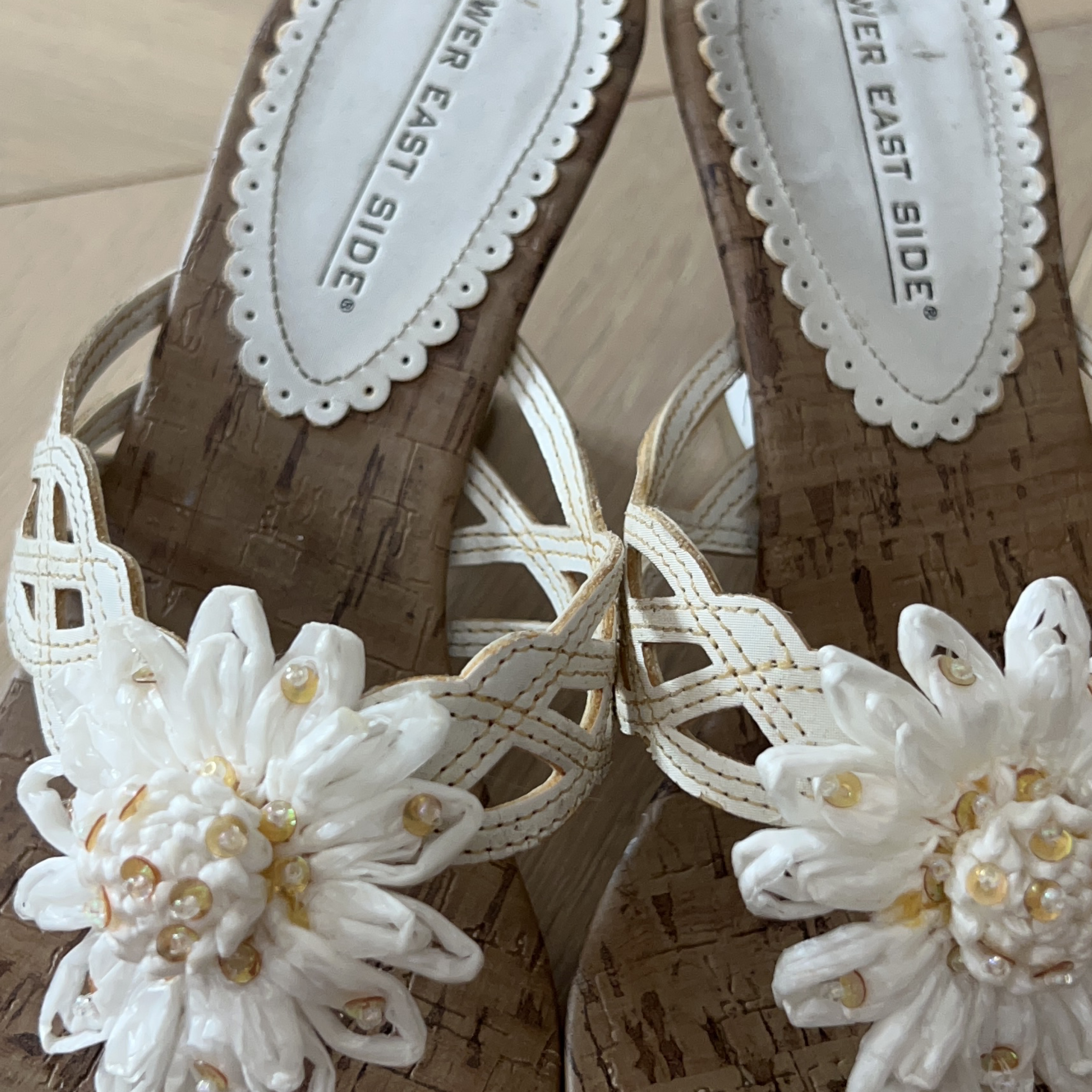 Lower East Side White Wedge Sandals thumbnail