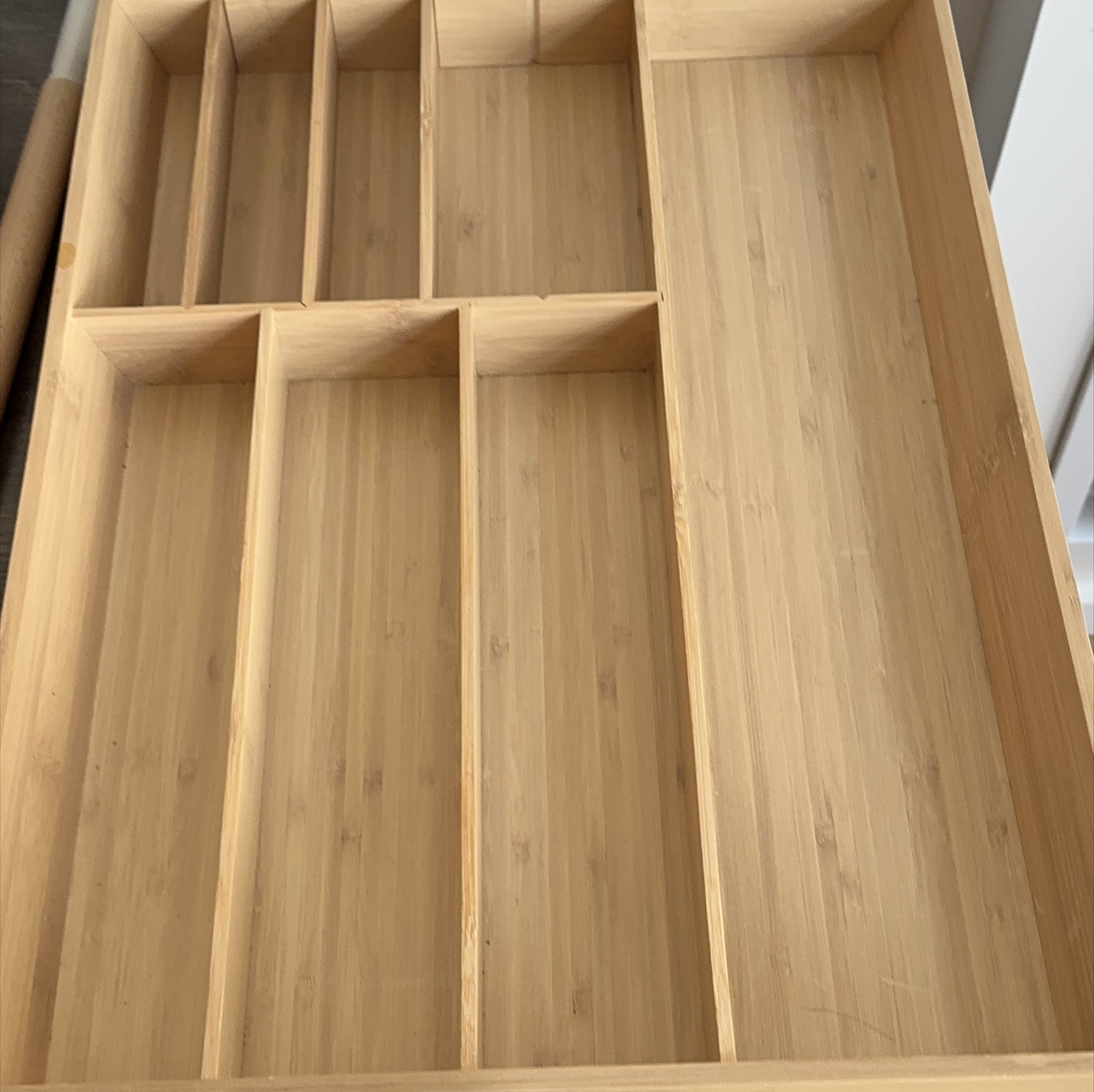 Bamboo Drawer Utensil Organizer