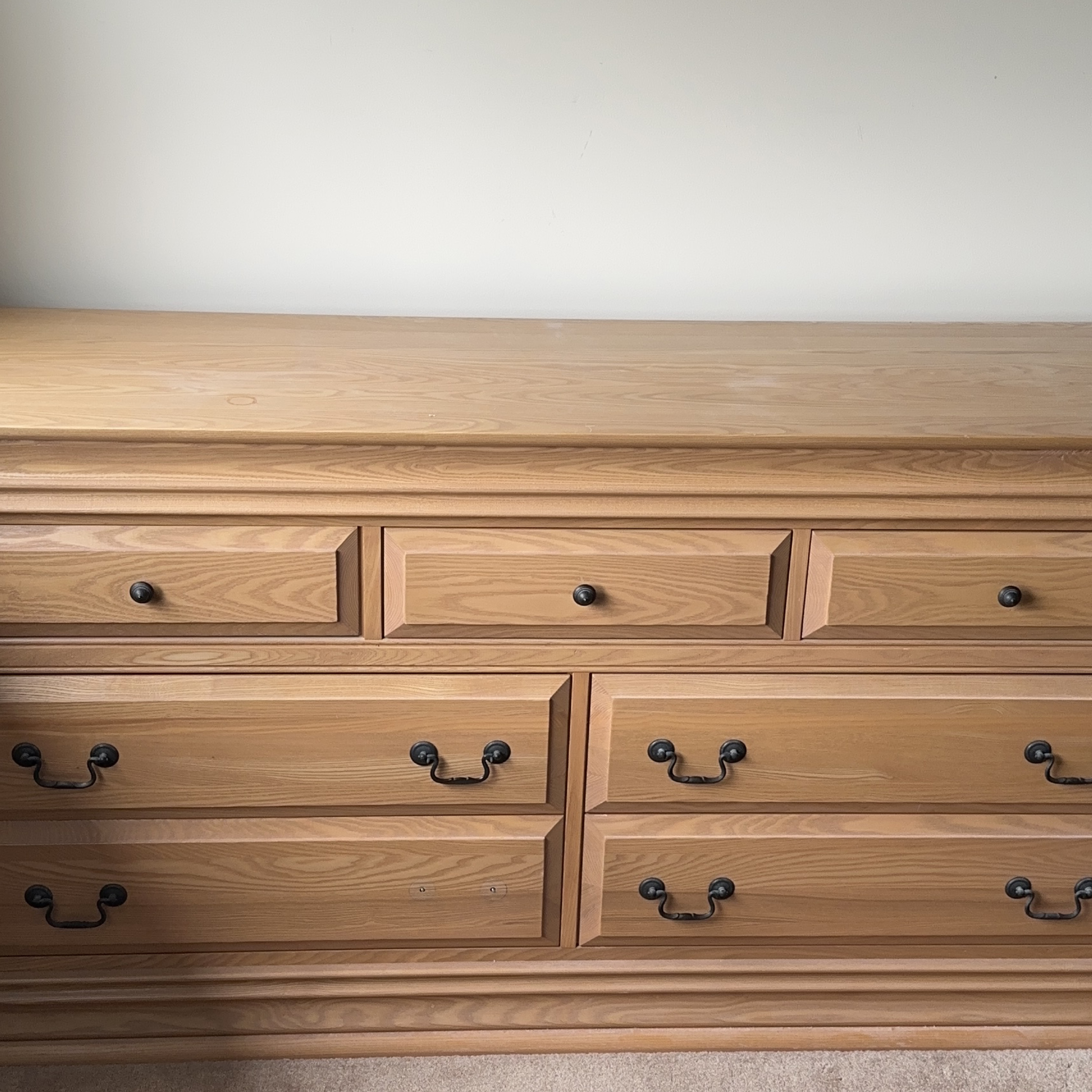 Wooden Dresser and Nightstands Set