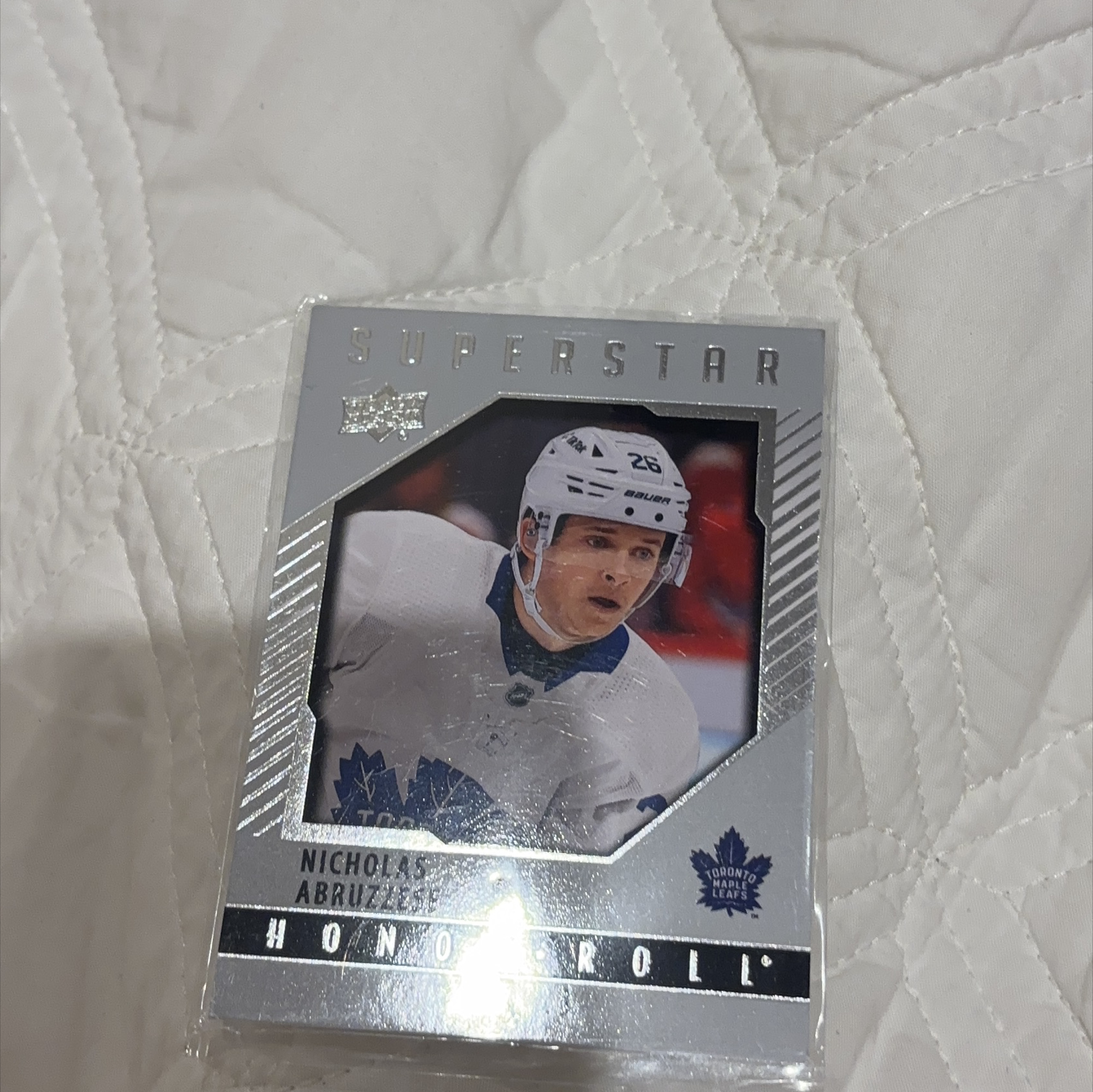 Nicholas Abruzzese Toronto Maple Leafs Hockey Card thumbnail
