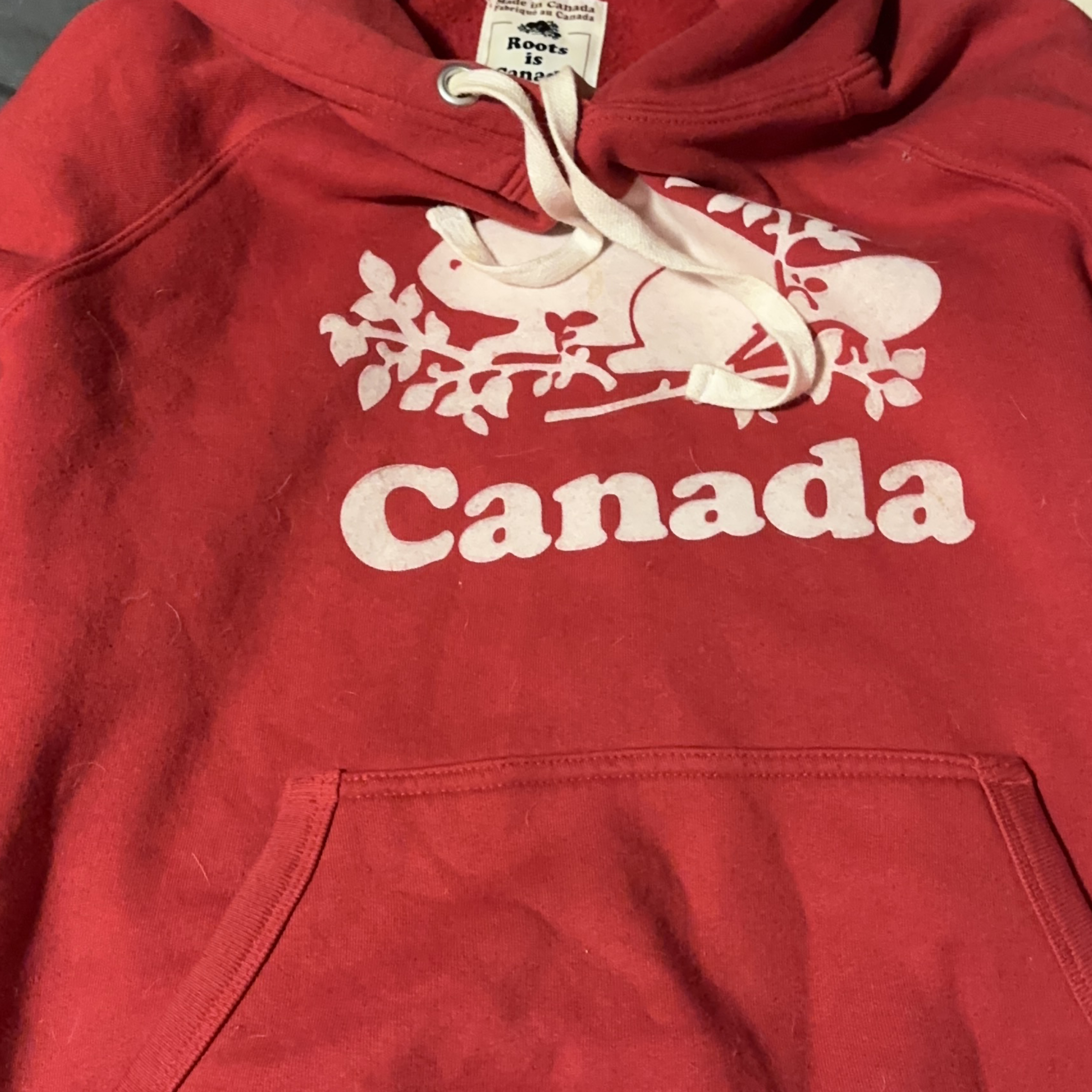 Roots Canada Red Hoodie Sweatshirt thumbnail