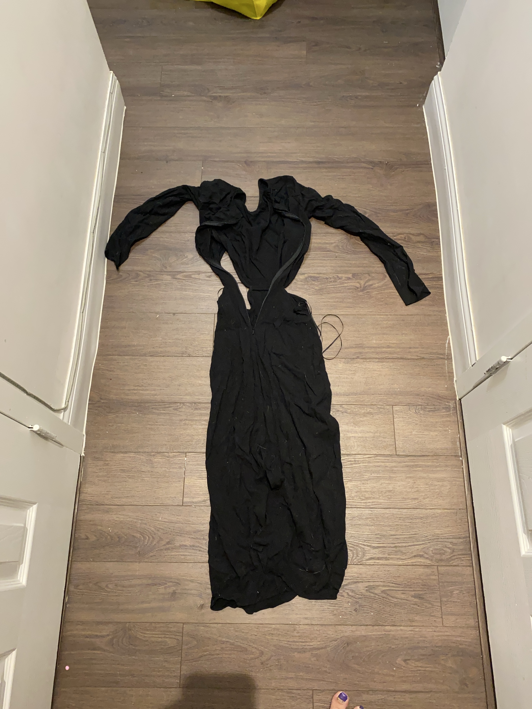 Black Cut-Out Long Sleeve Maxi Dress thumbnail