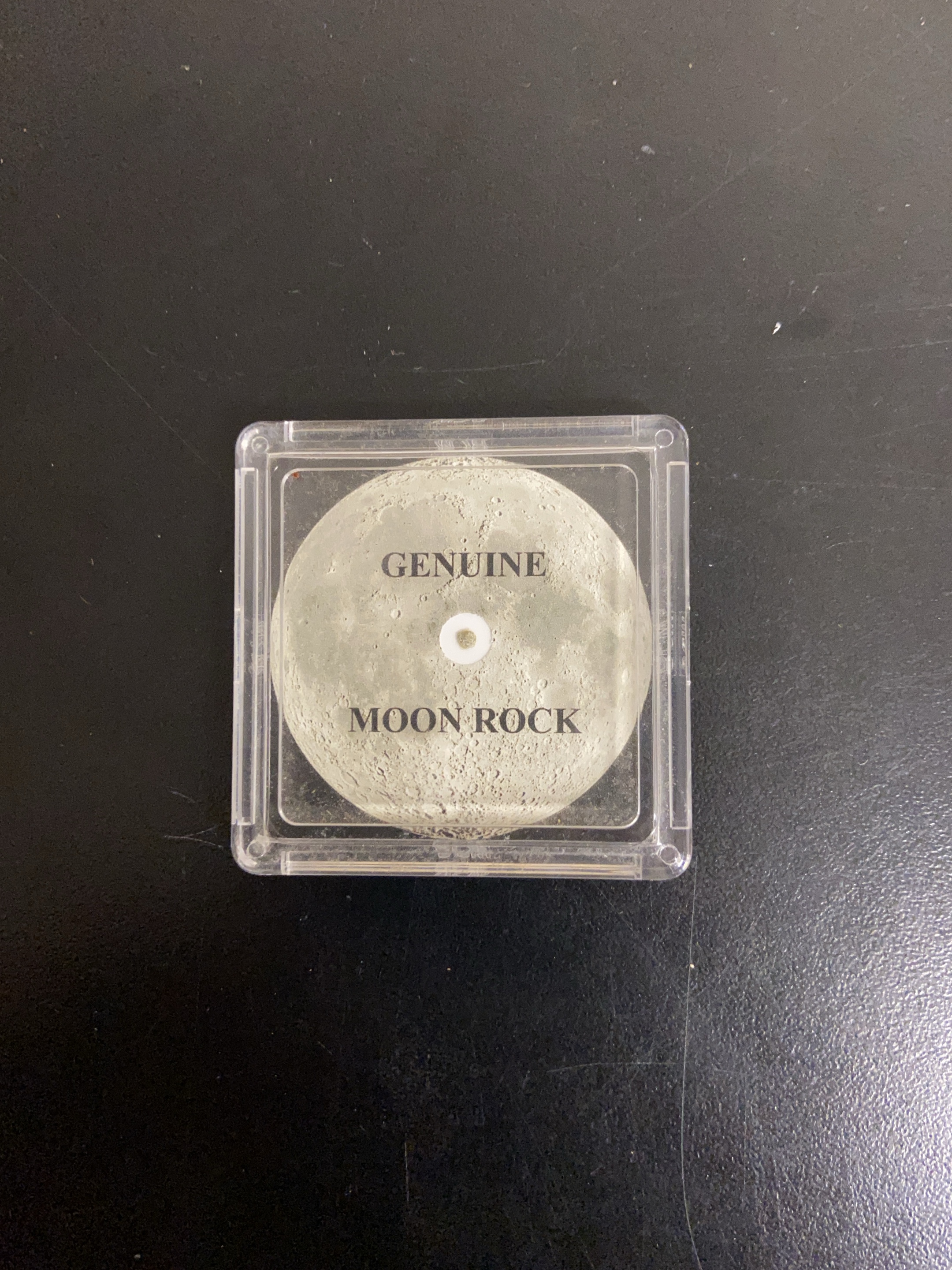 Genuine Moon Rock Replica in Plastic Case