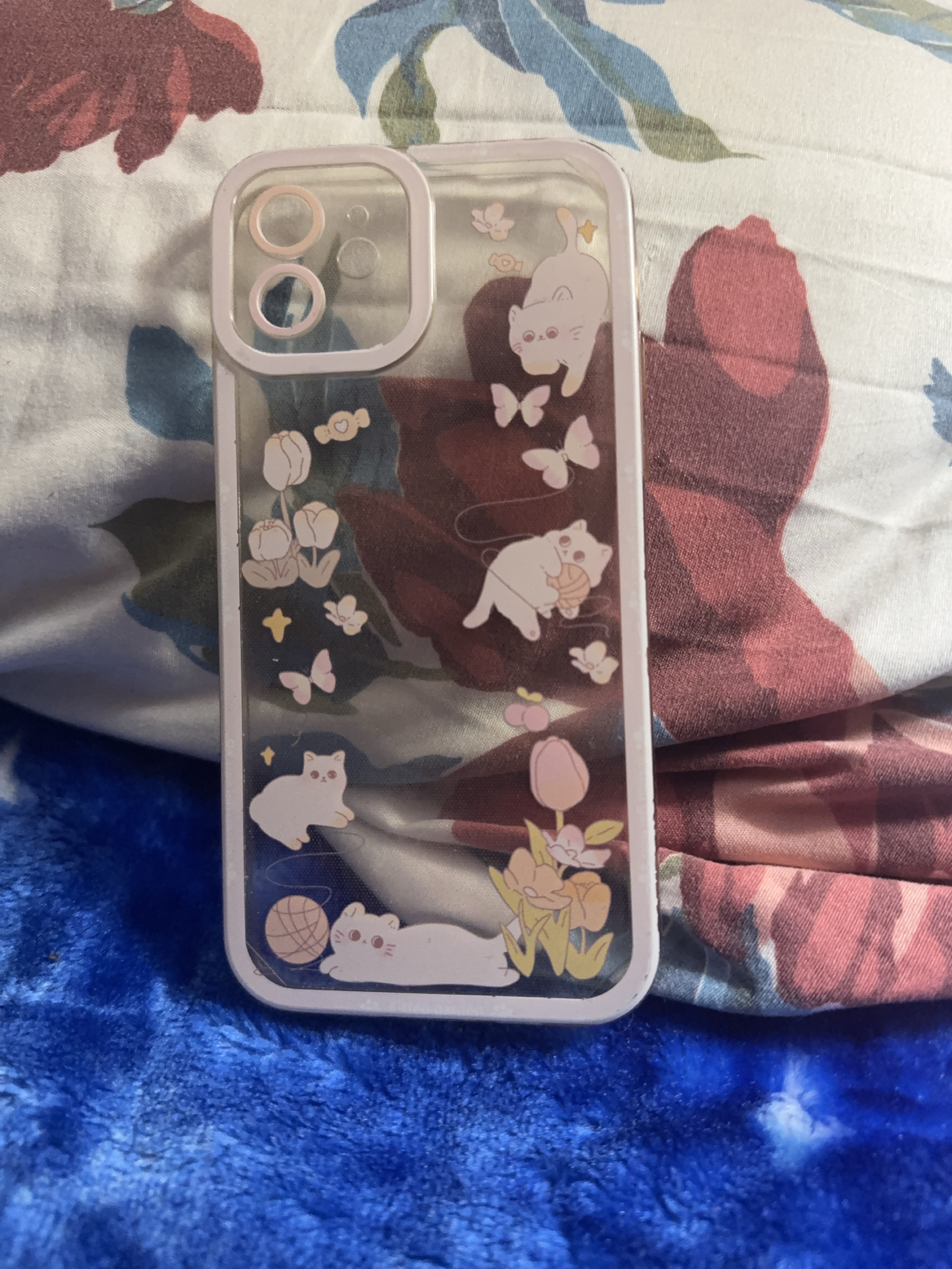 Cute Cat and Flower iPhone Case iPhone 11